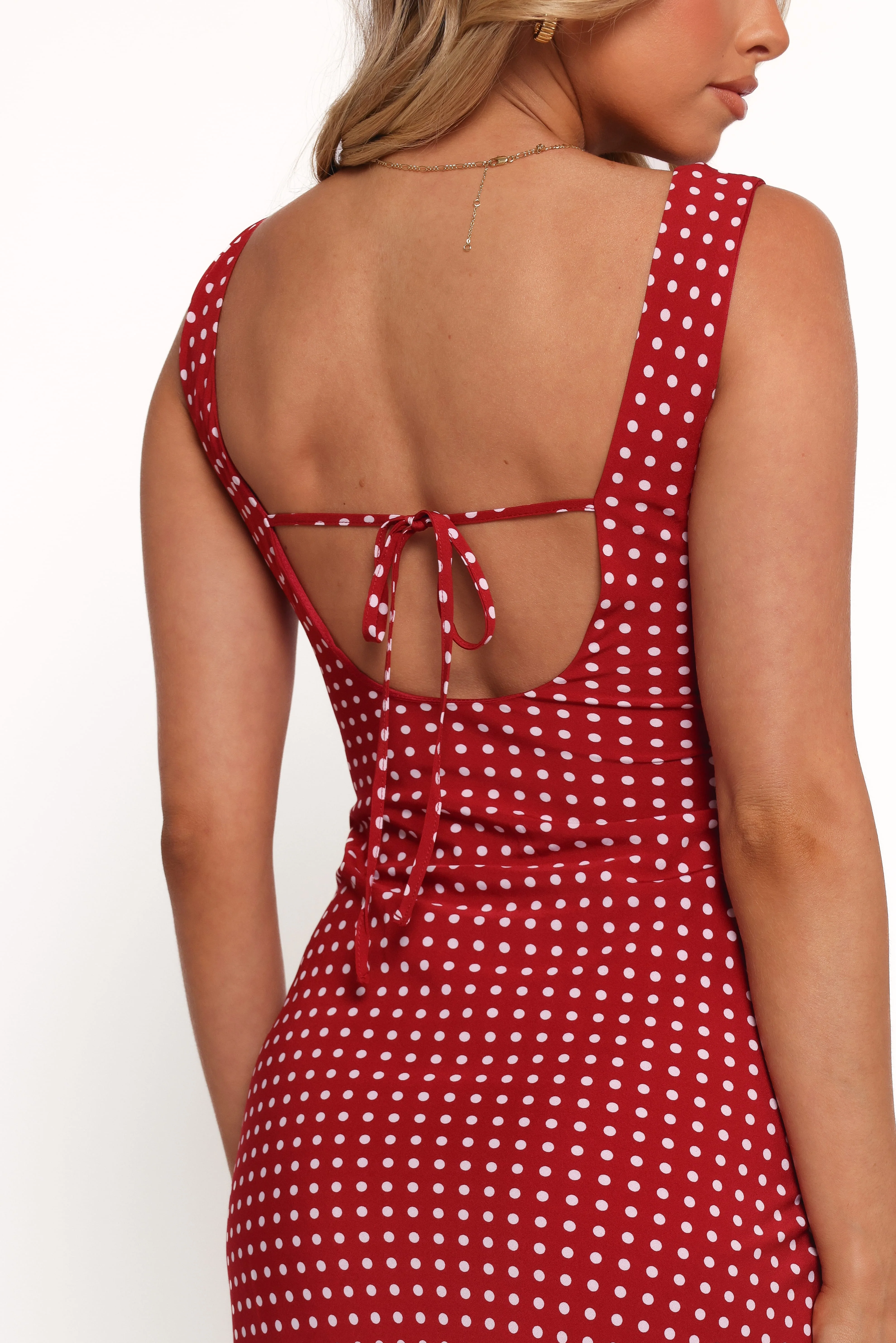 Leni Maxi Dress - Red Polka Dot - Image 5