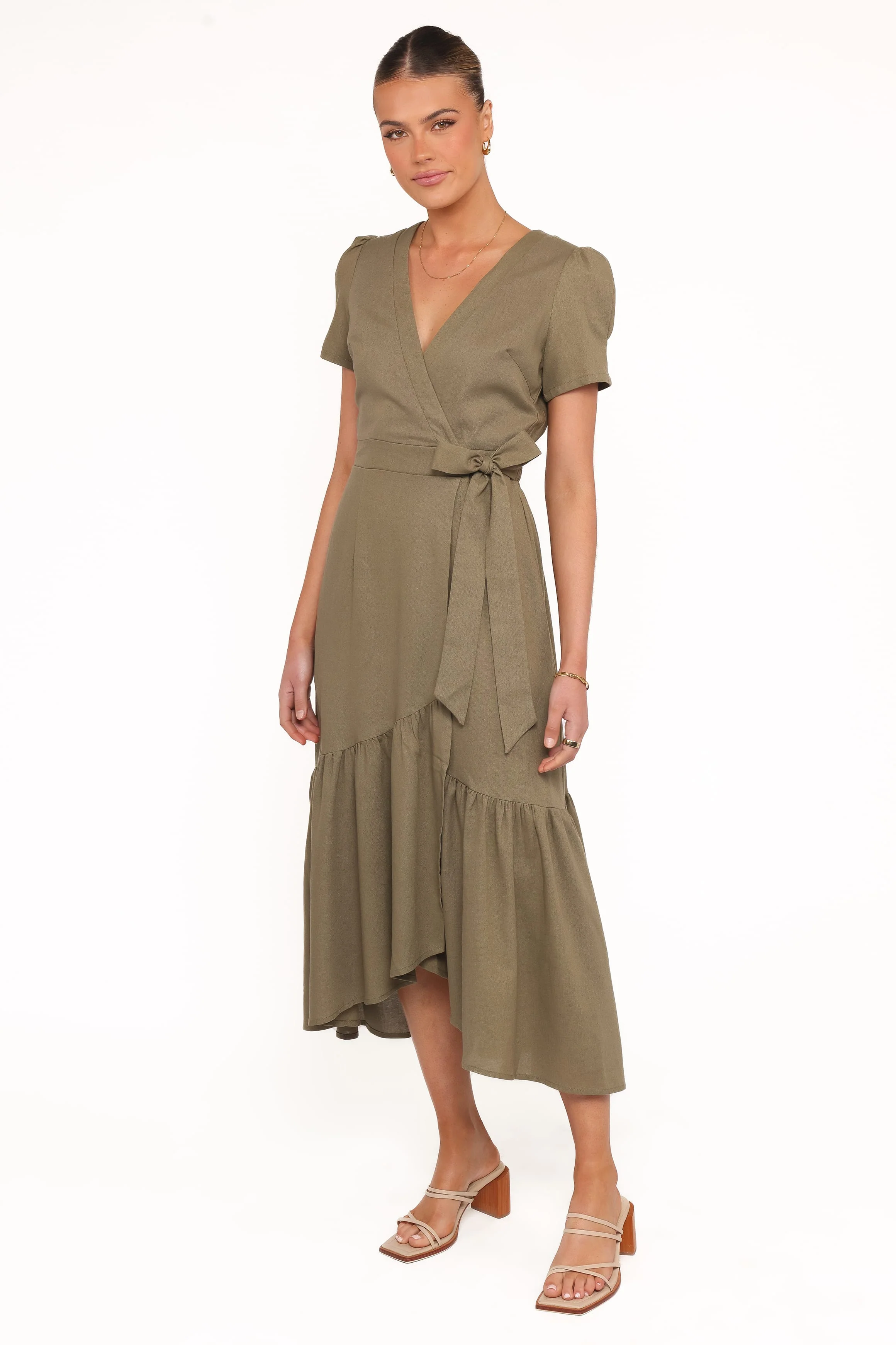 Leontine Midi Dress - Olive - Image 4