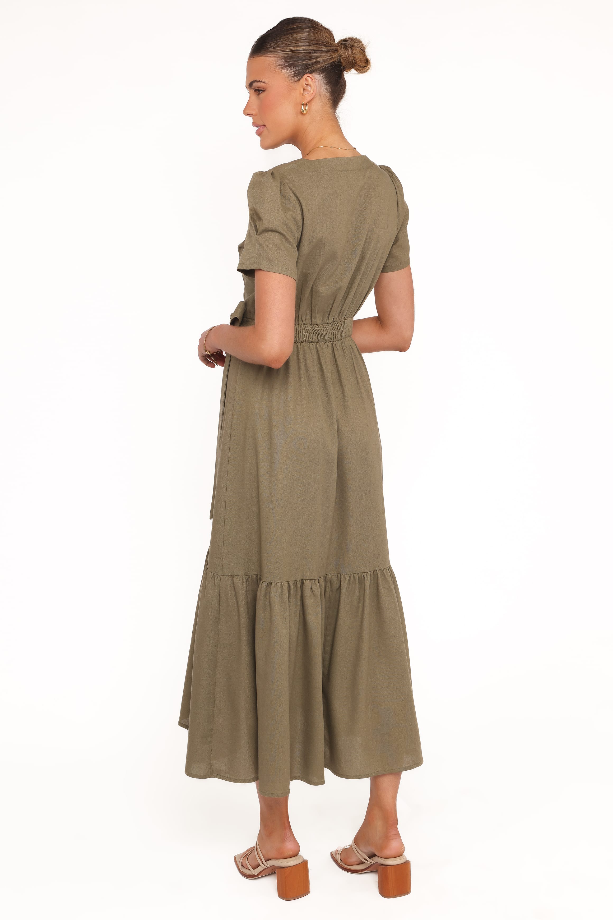 Leontine Midi Dress - Olive - Image 5