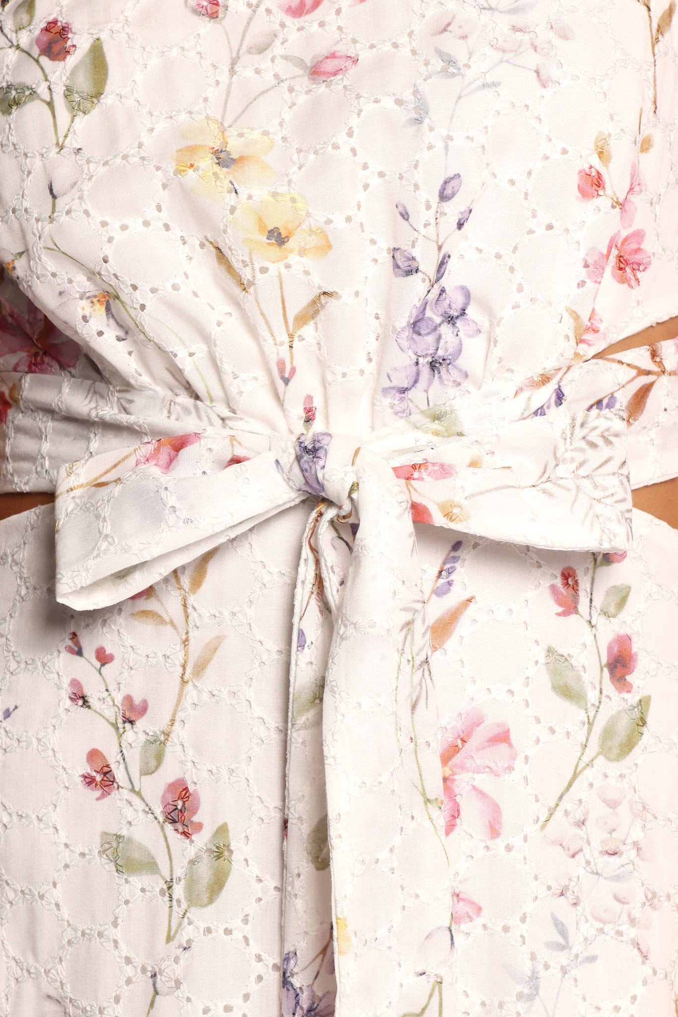Levin Midi Dress - White Floral - Image 6