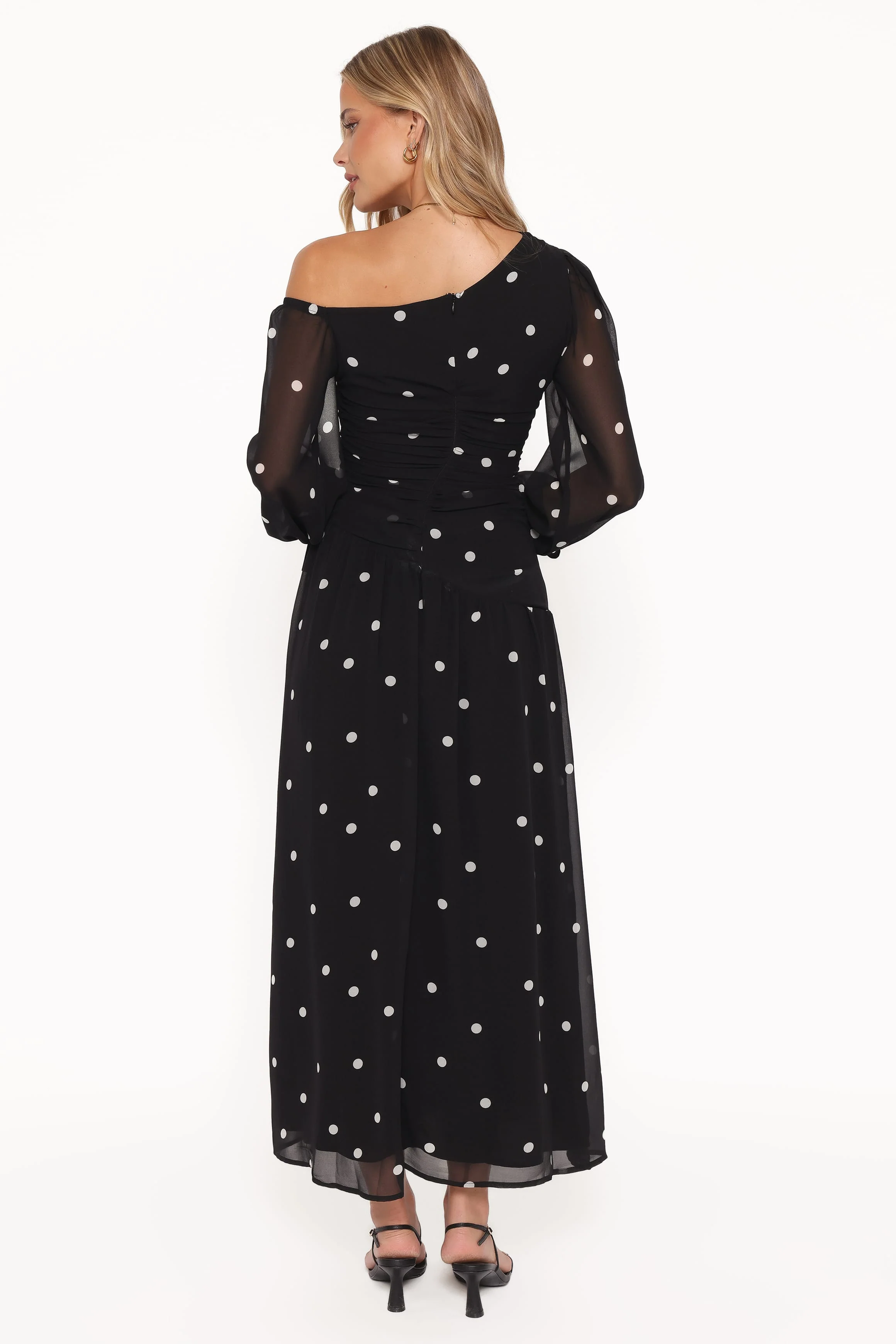 Levine Maxi Dress - Black Polka Dot - Image 5