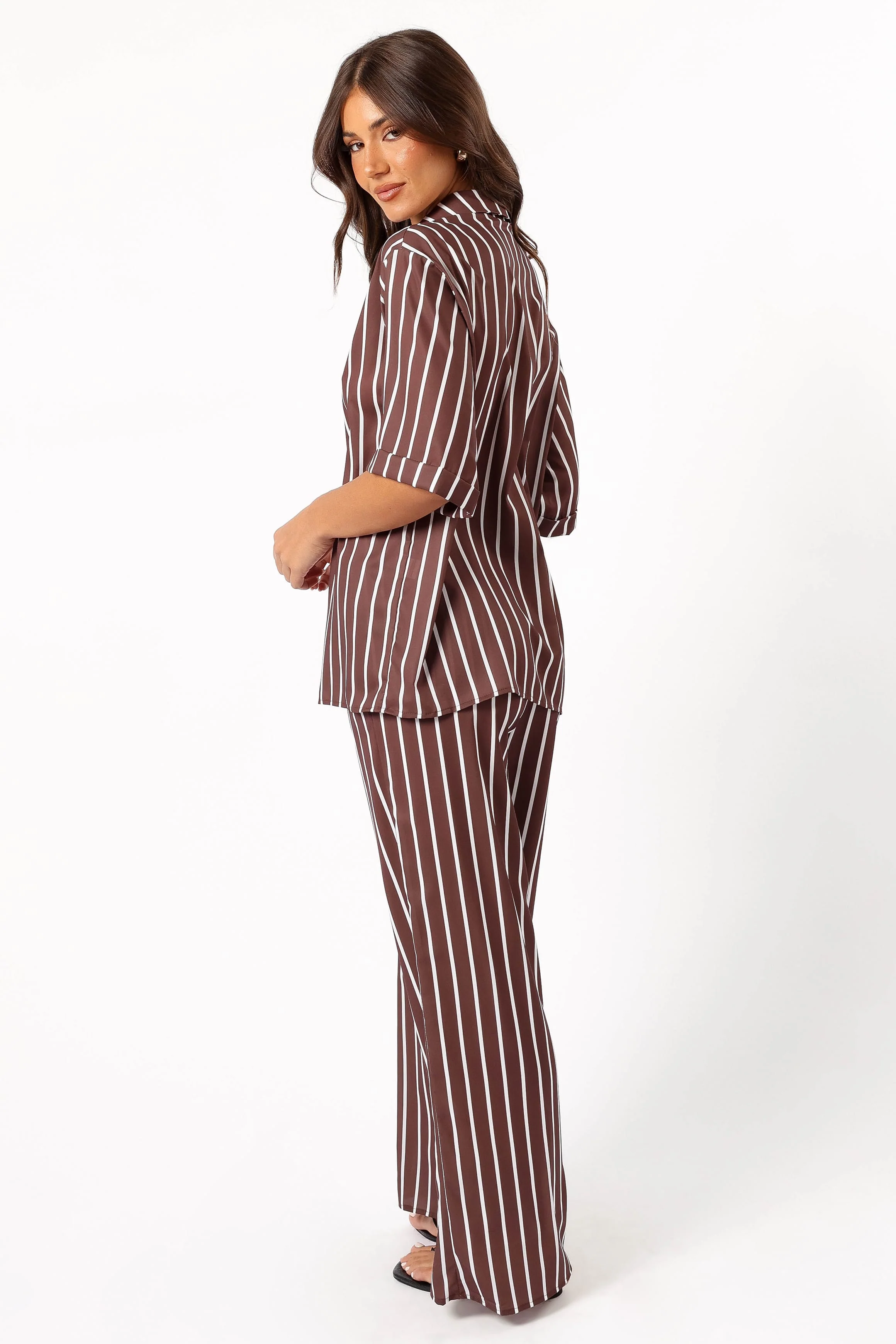Lexa Pant Set - Chocolate Cream Stripe - Image 4
