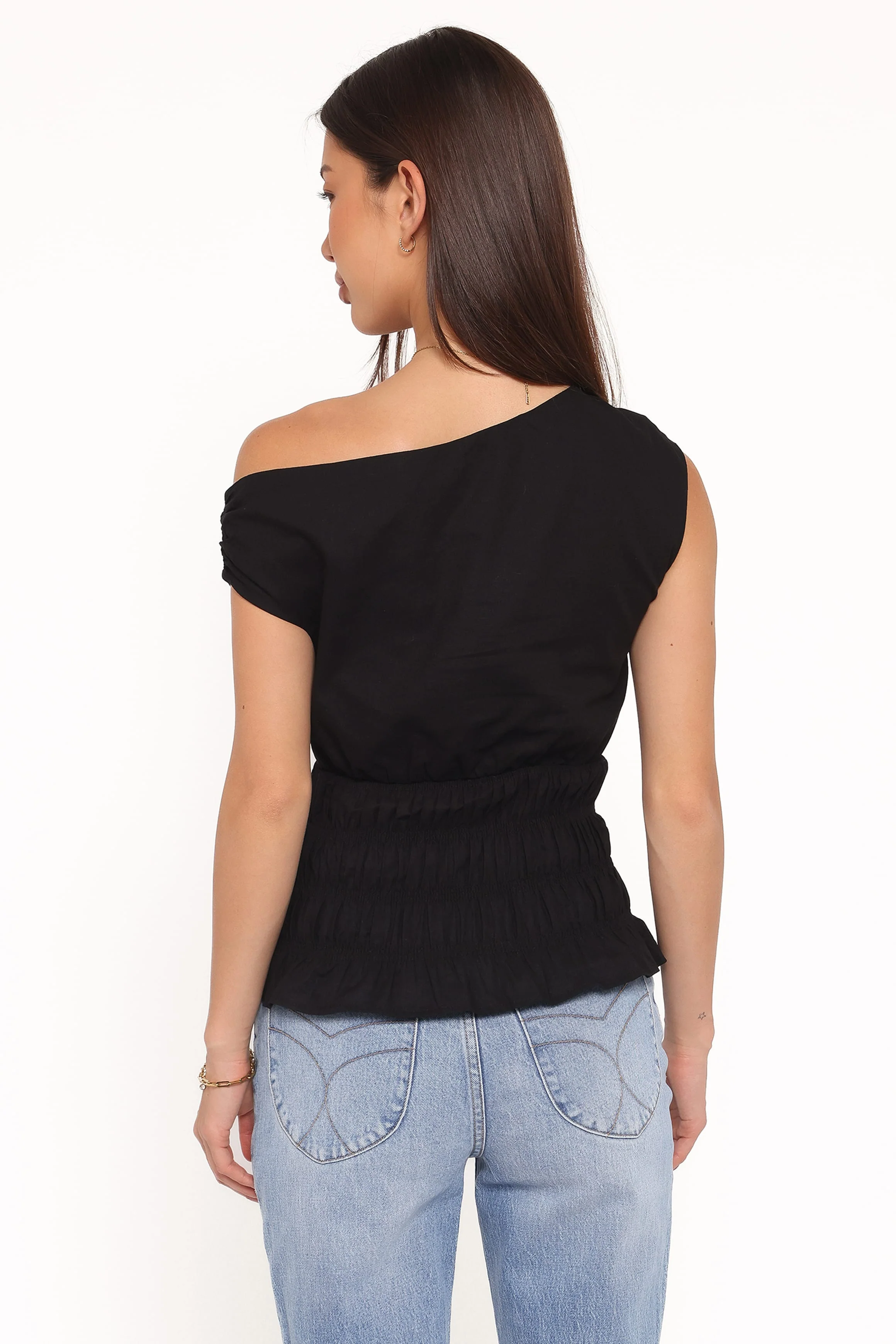 Lia Off Shoulder Top - Black - Image 4
