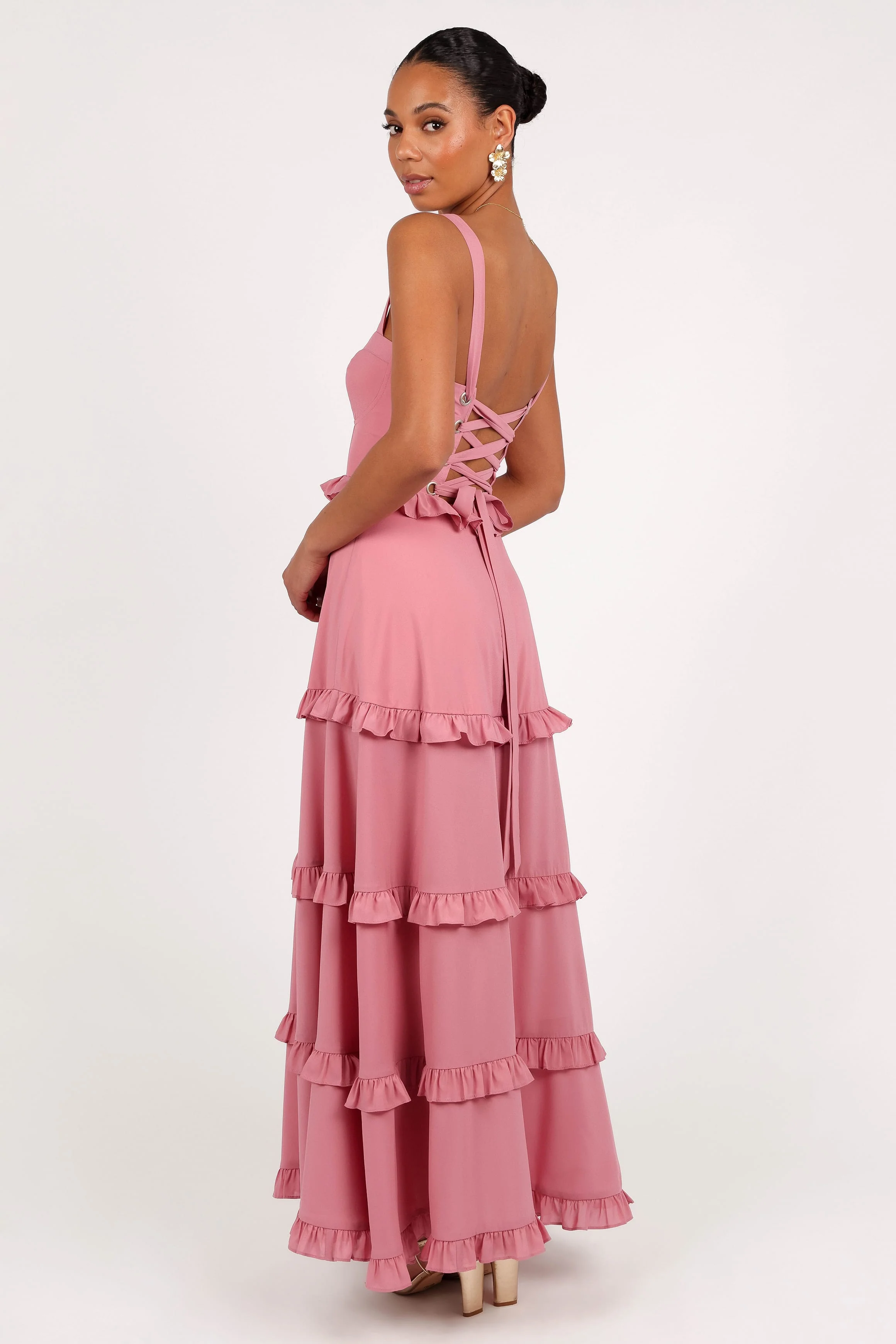 Lillee Tiered Maxi Dress - Mauve - Image 6