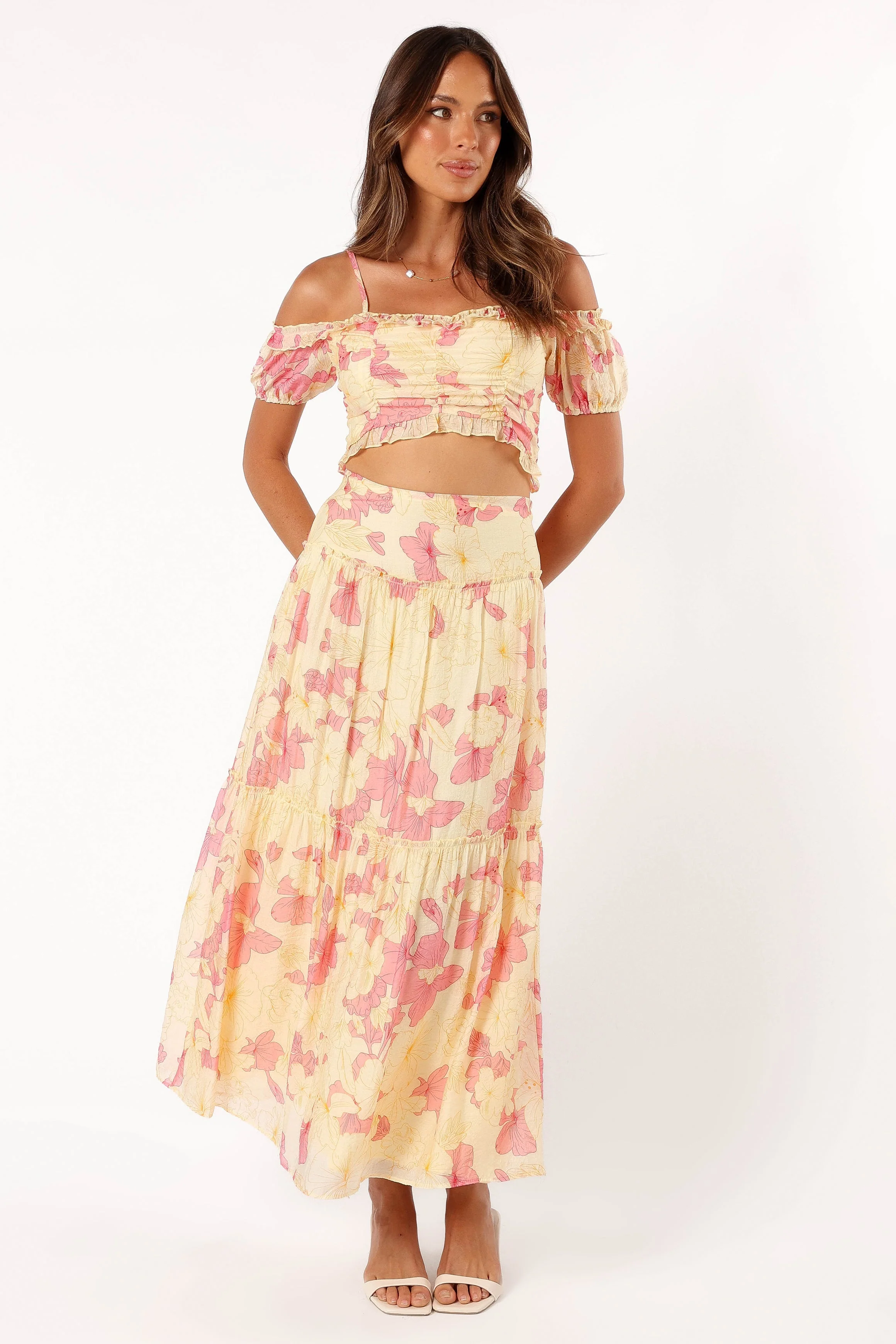 Lily Two Piece Set - Yellow Pink - Image 4