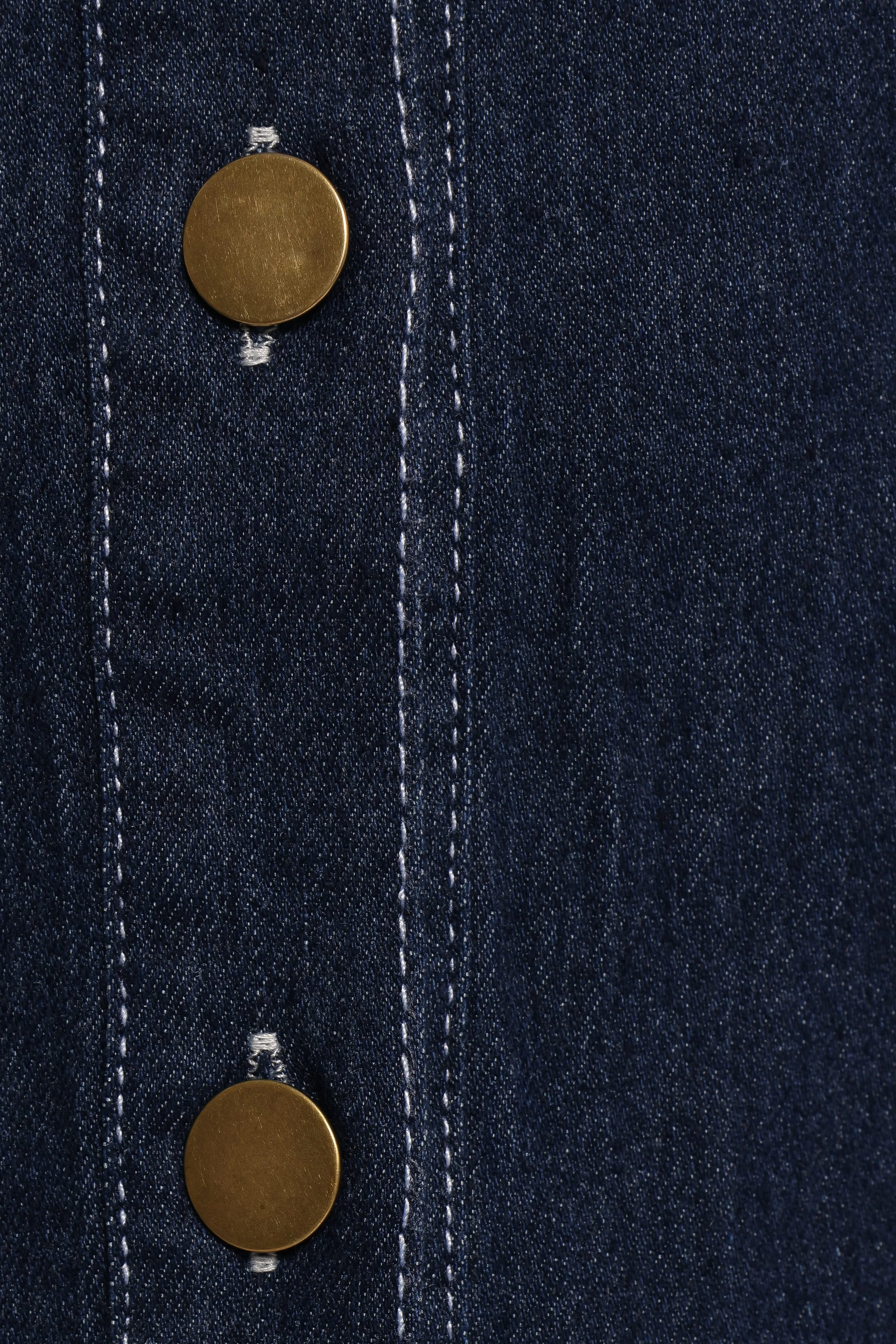 Lisa Mini Dress - Medium Denim - Image 7