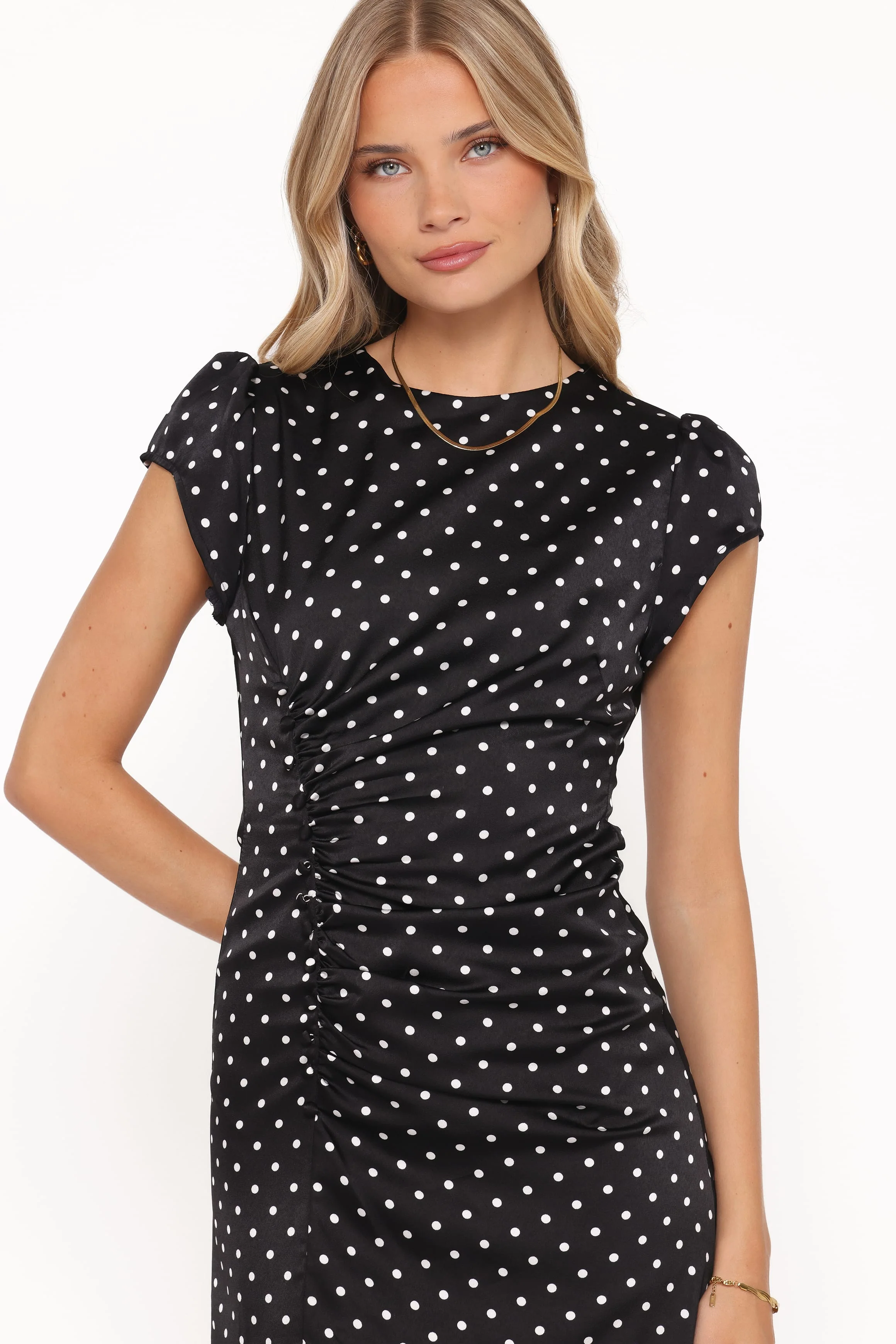 Lisbeth Midi Dress - Black Polka Dot - Image 3