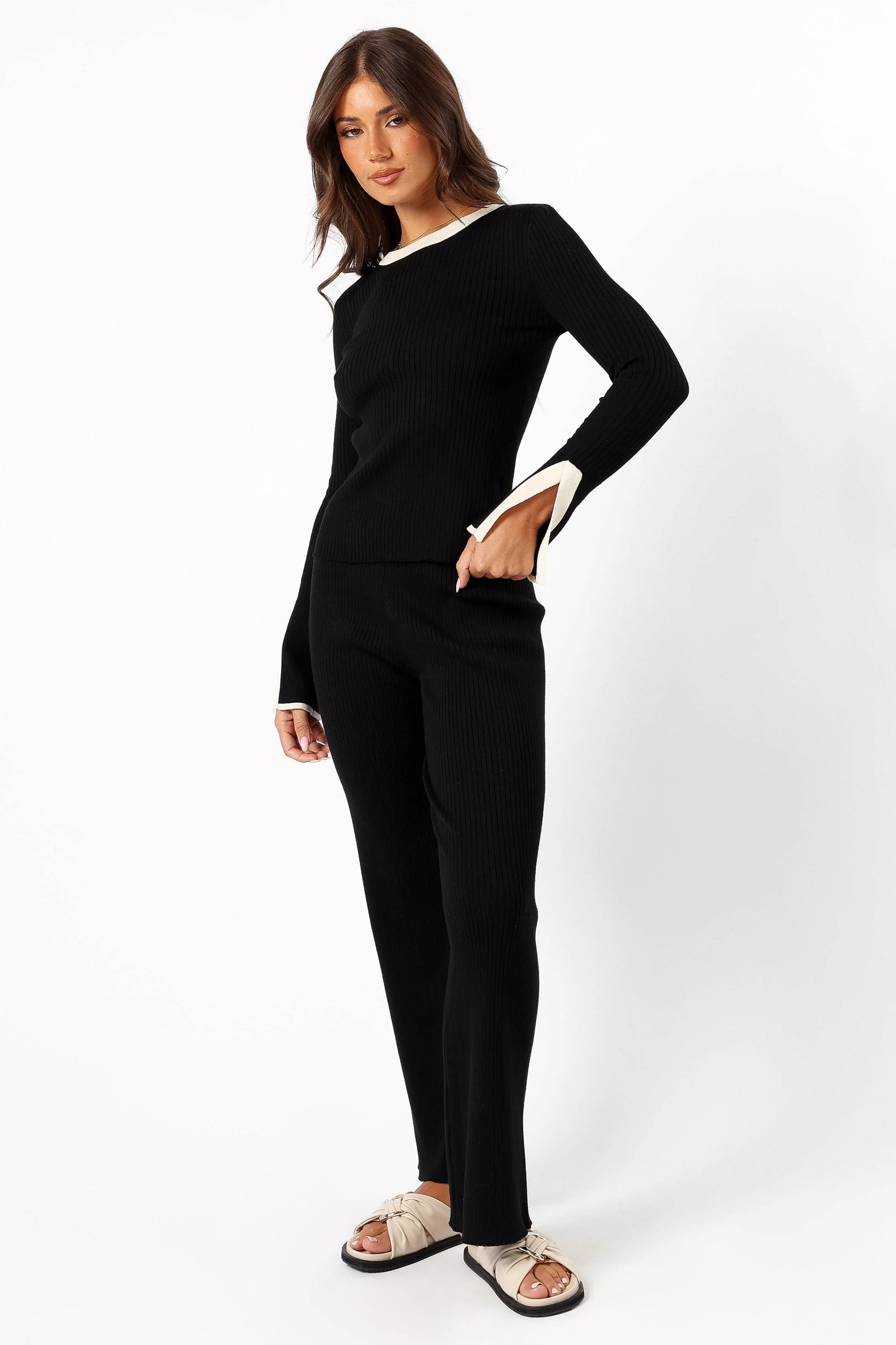 Lizbeth Knit Pant - Black - Image 3