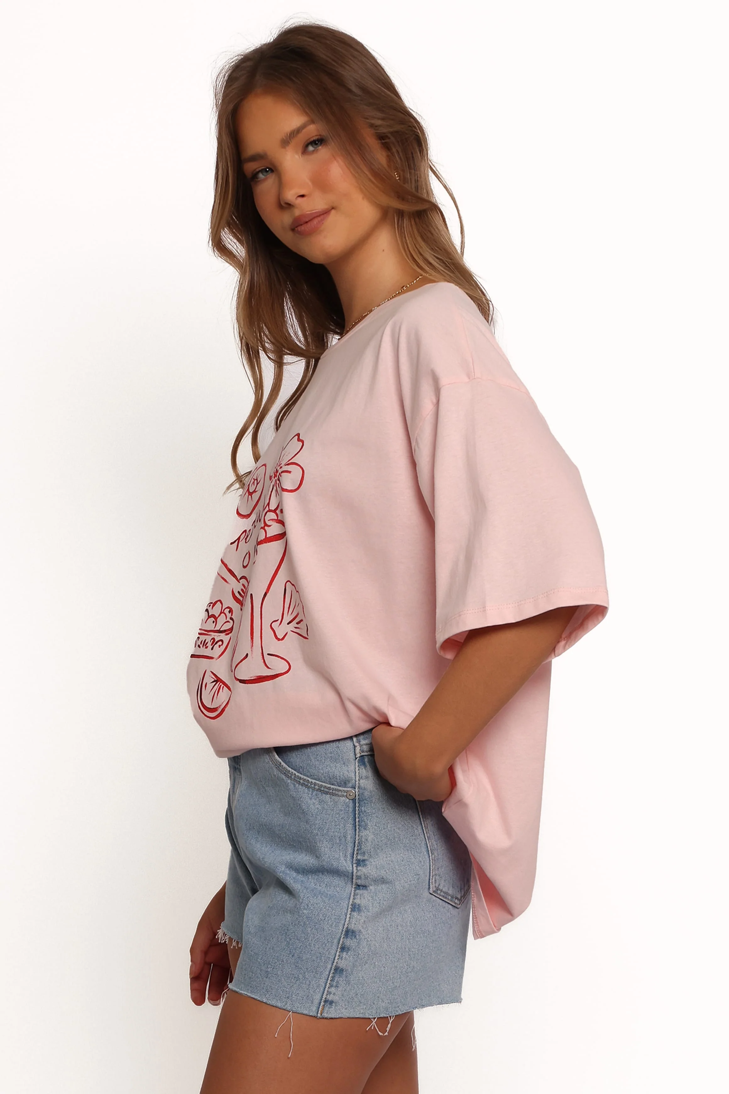 Loa Graphic Tee - Pink/Red - Image 4