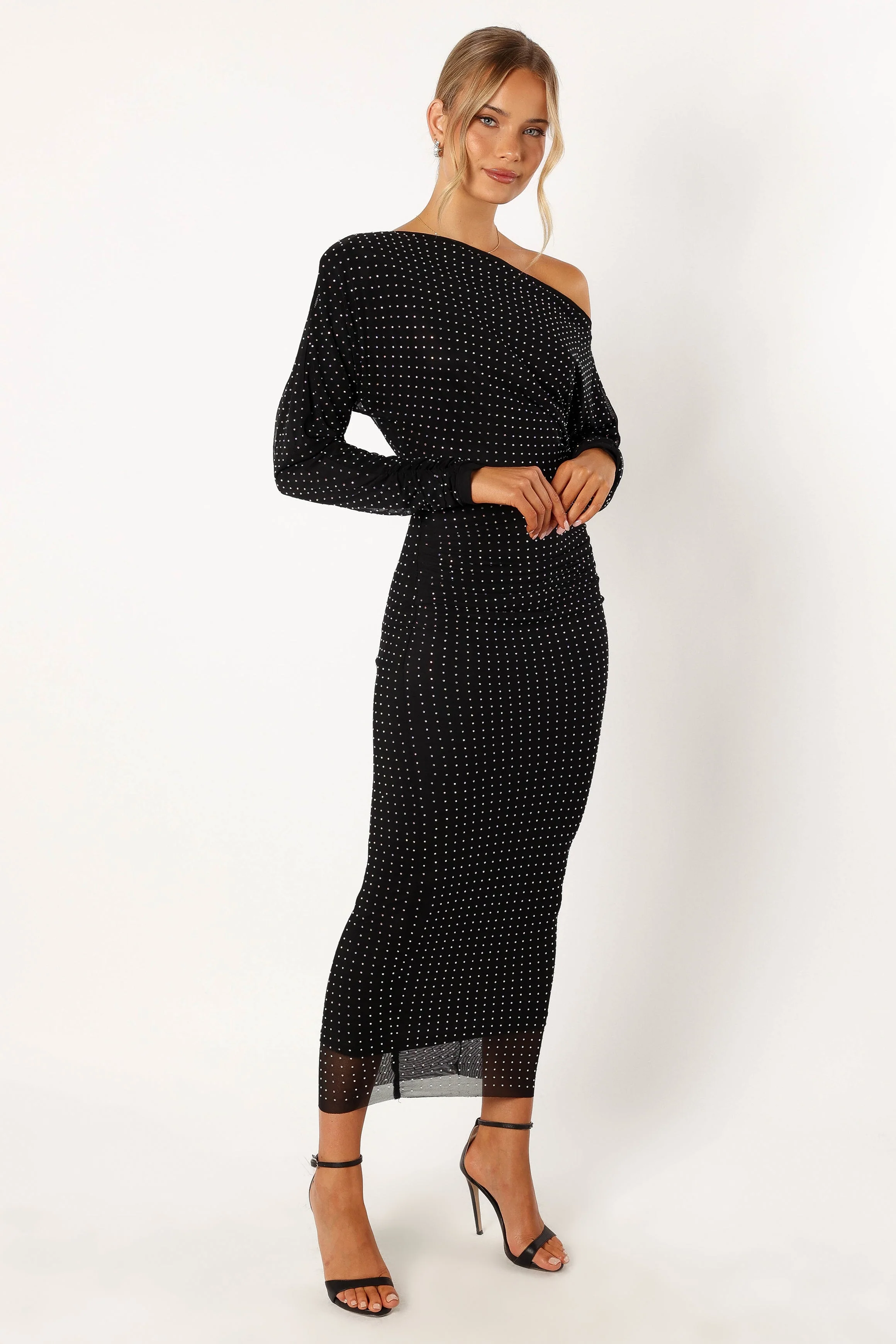 Loeve Long Sleeve Midi Dress - Black - Image 5