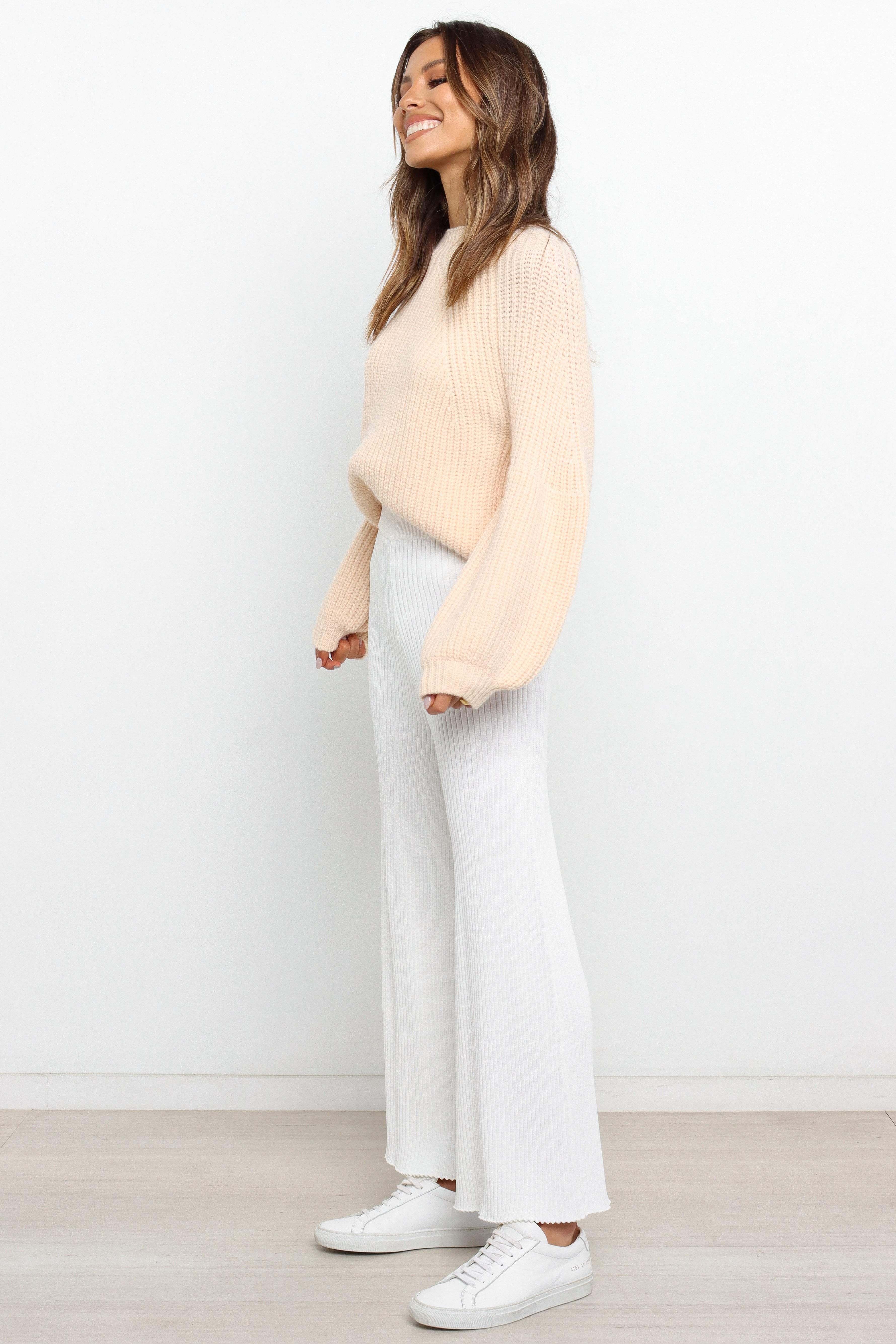 London Knit Sweater - Beige - Image 4