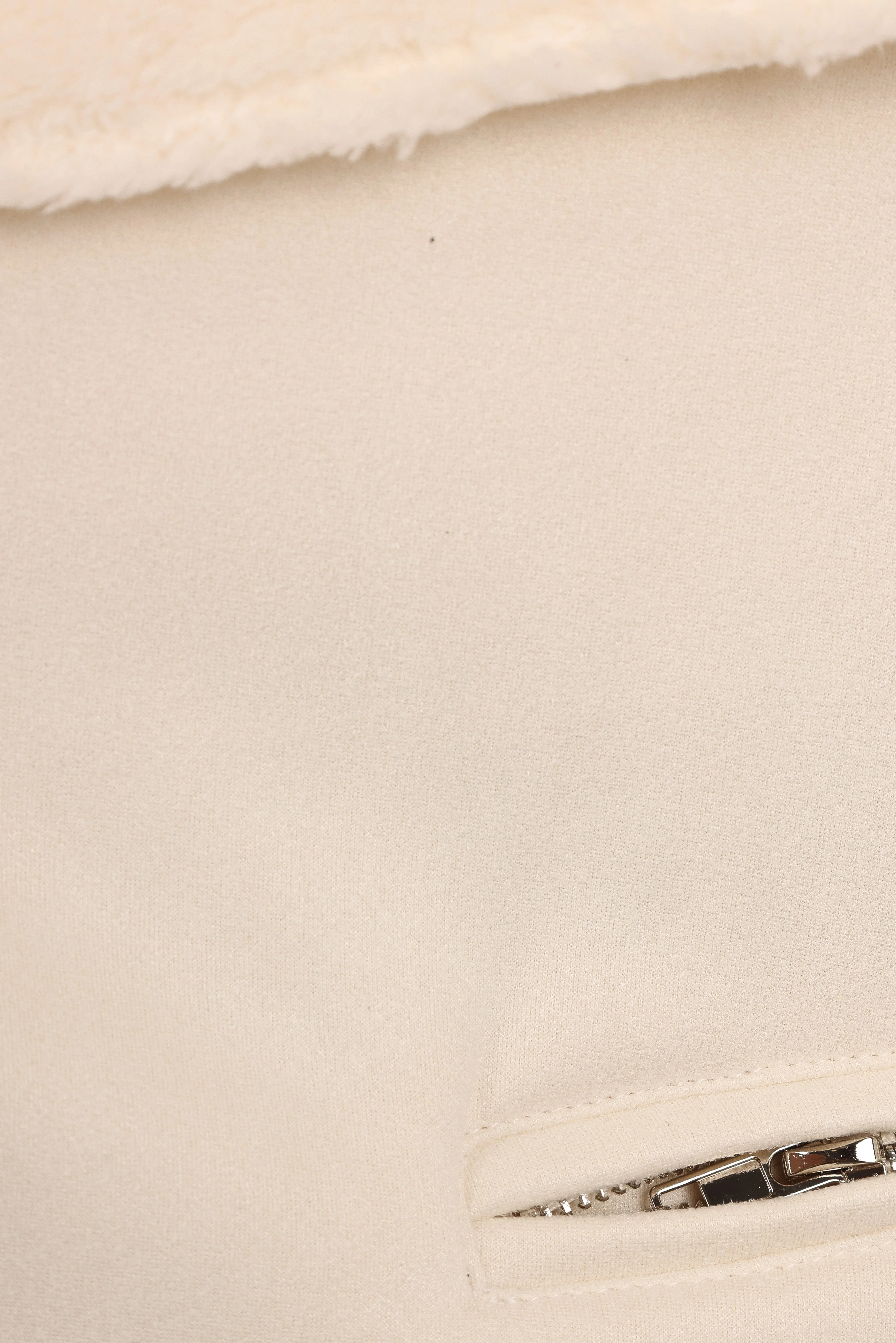 Lopez Faux Sherling Jacket - Cream - Image 8
