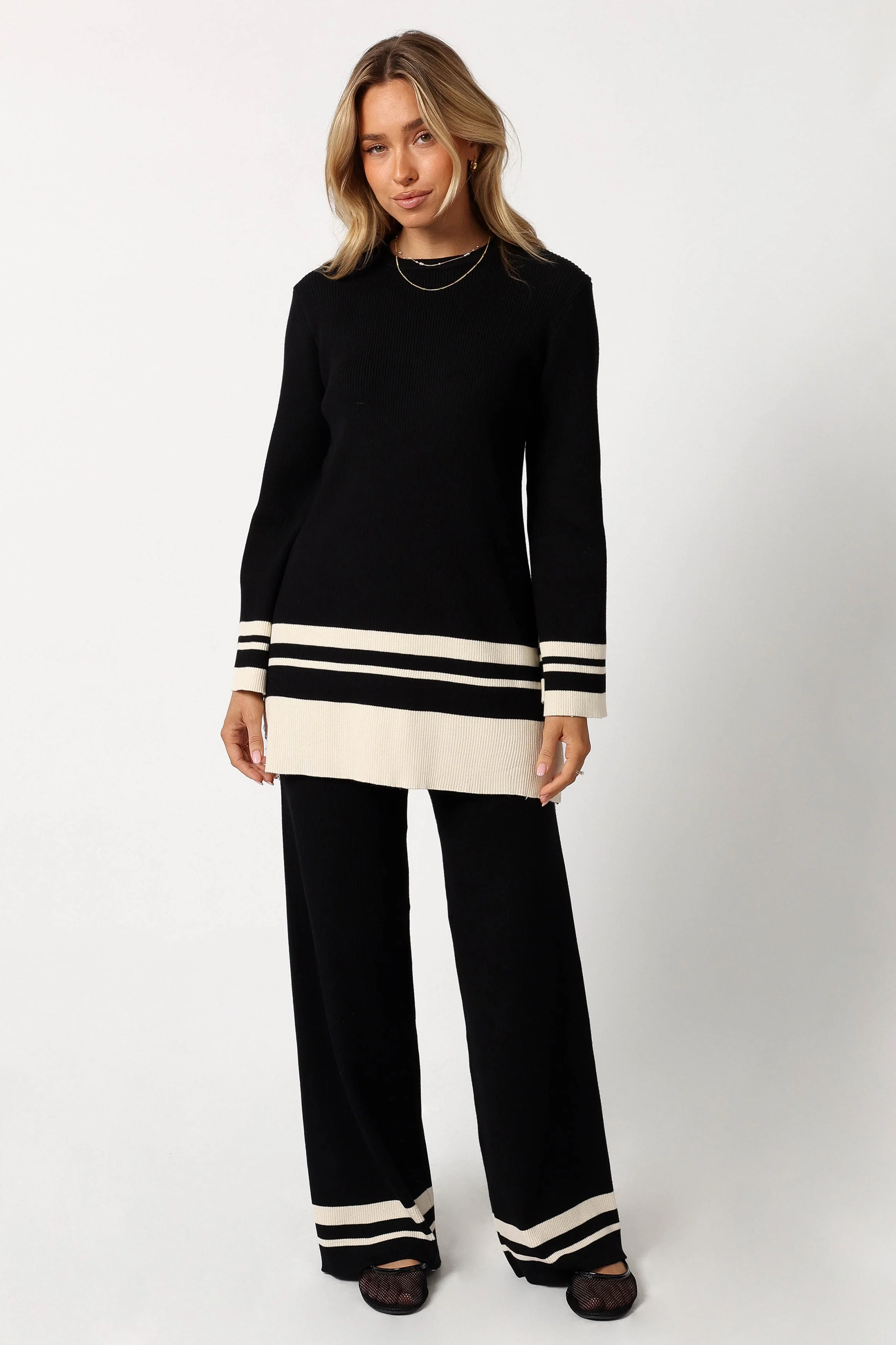 Lowell Pants - Black Off White - Image 4