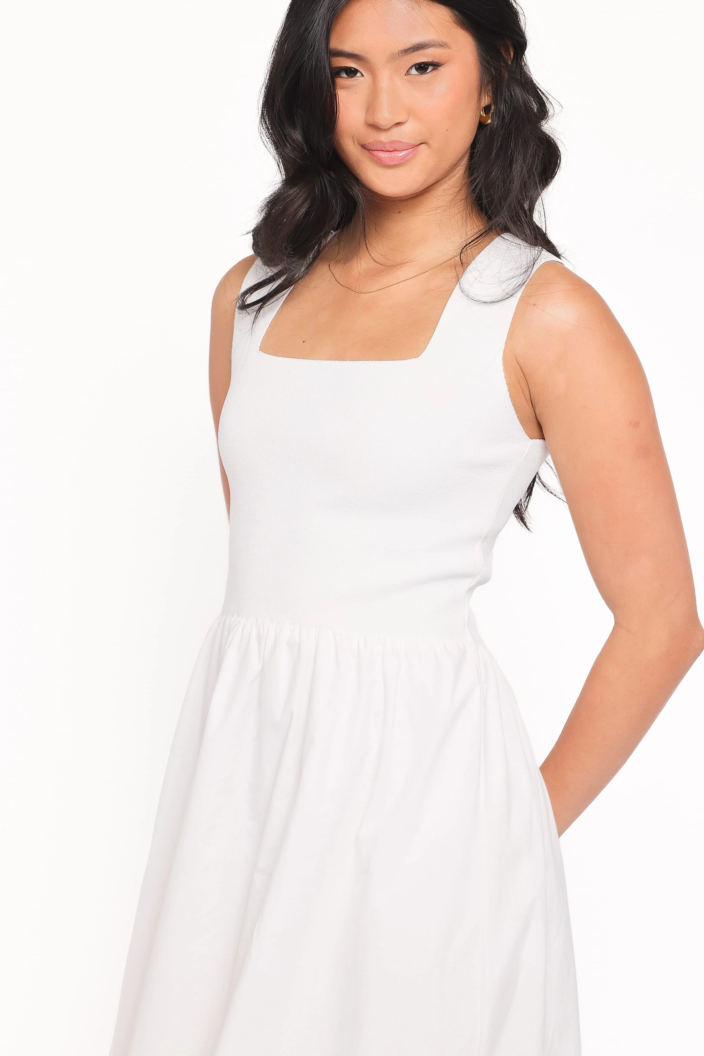 Luana Midi Dress - White - Image 2