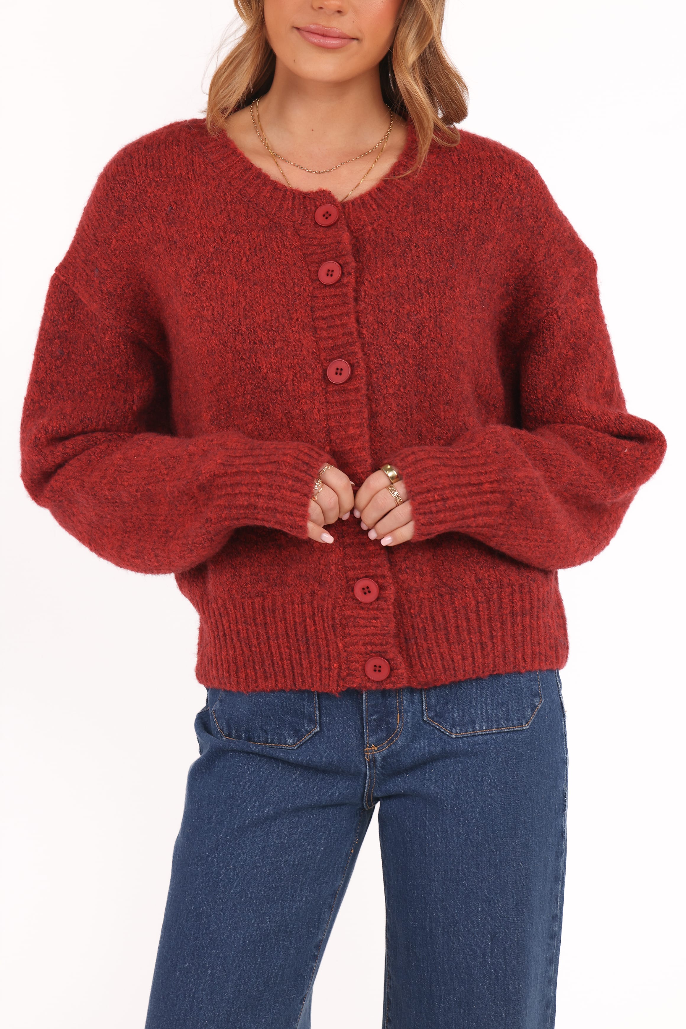 Lucah Cardigan - Dark Red - Image 4