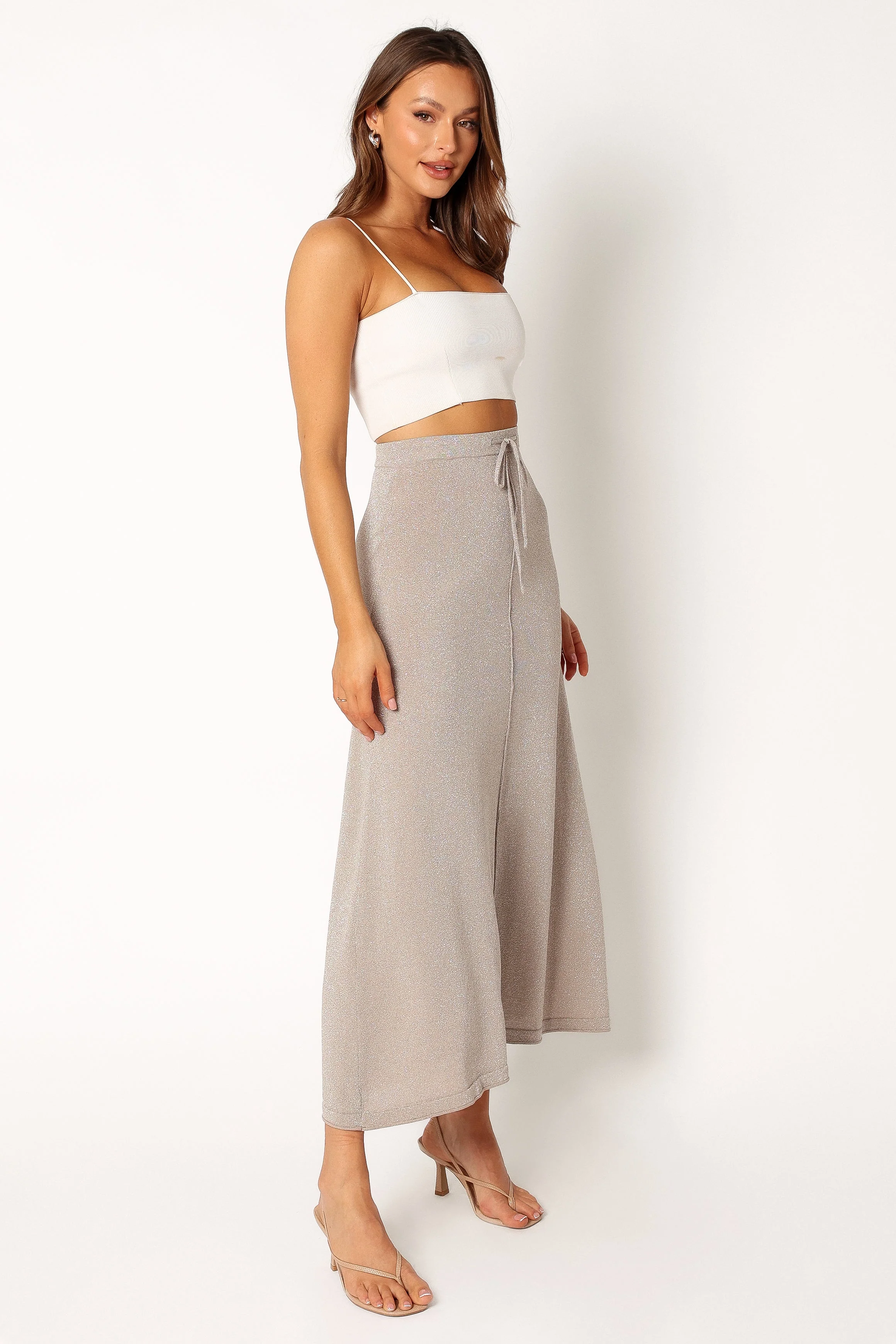 Lucille Knit Skirt - Silver - Image 5