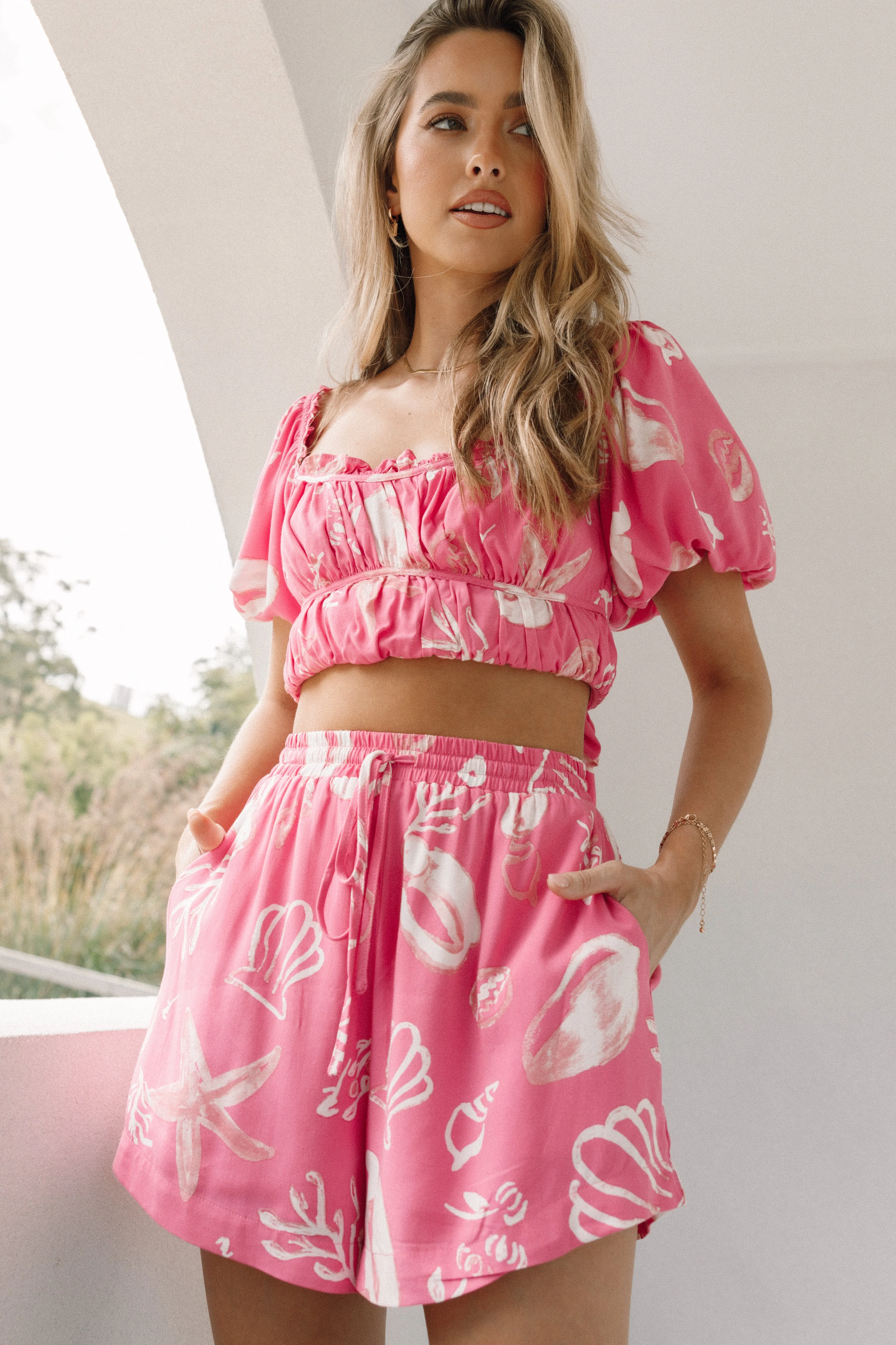 Lucinda Shorts - Pink Shell - Image 2