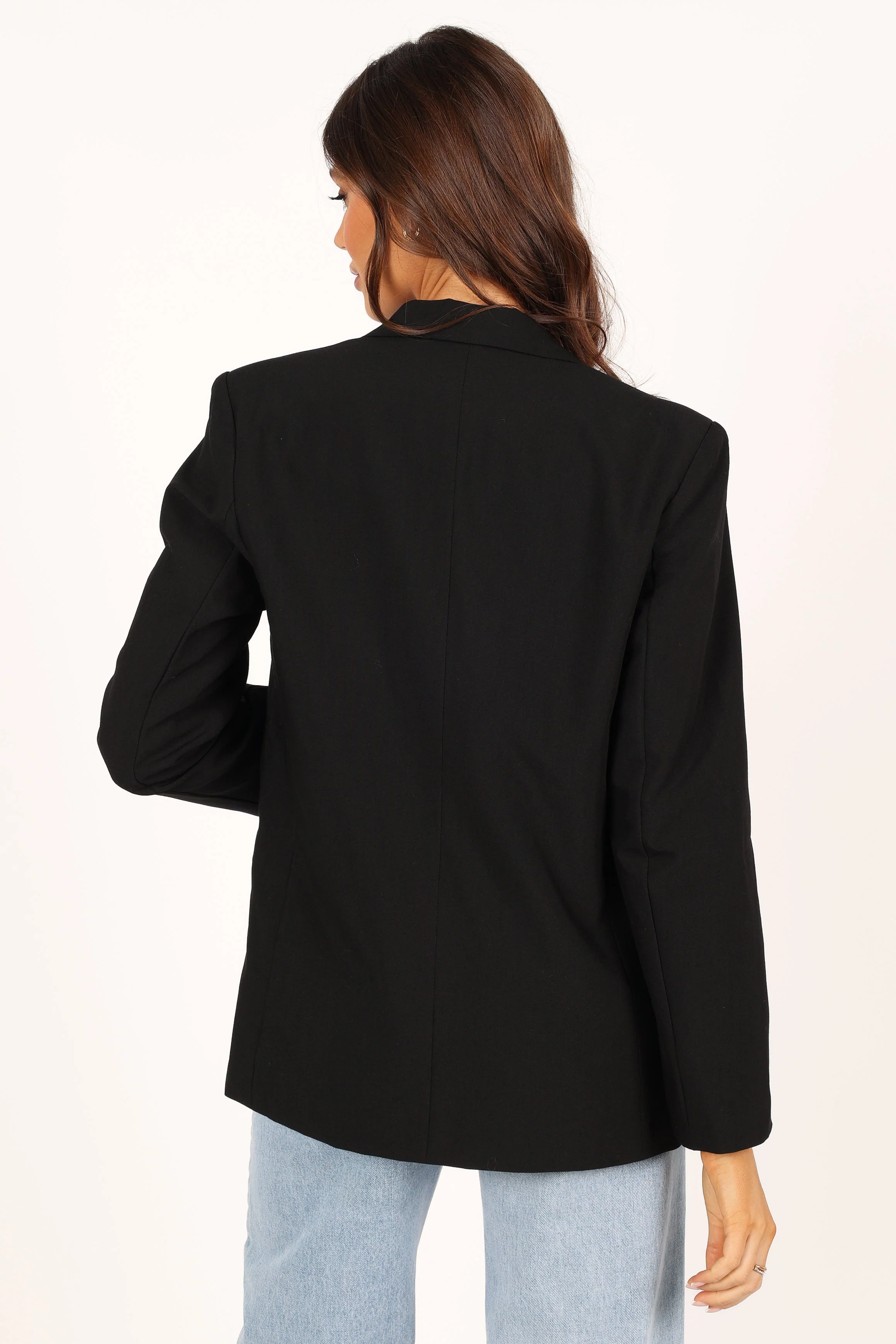 Luna Open Front Blazer - Black - Image 7