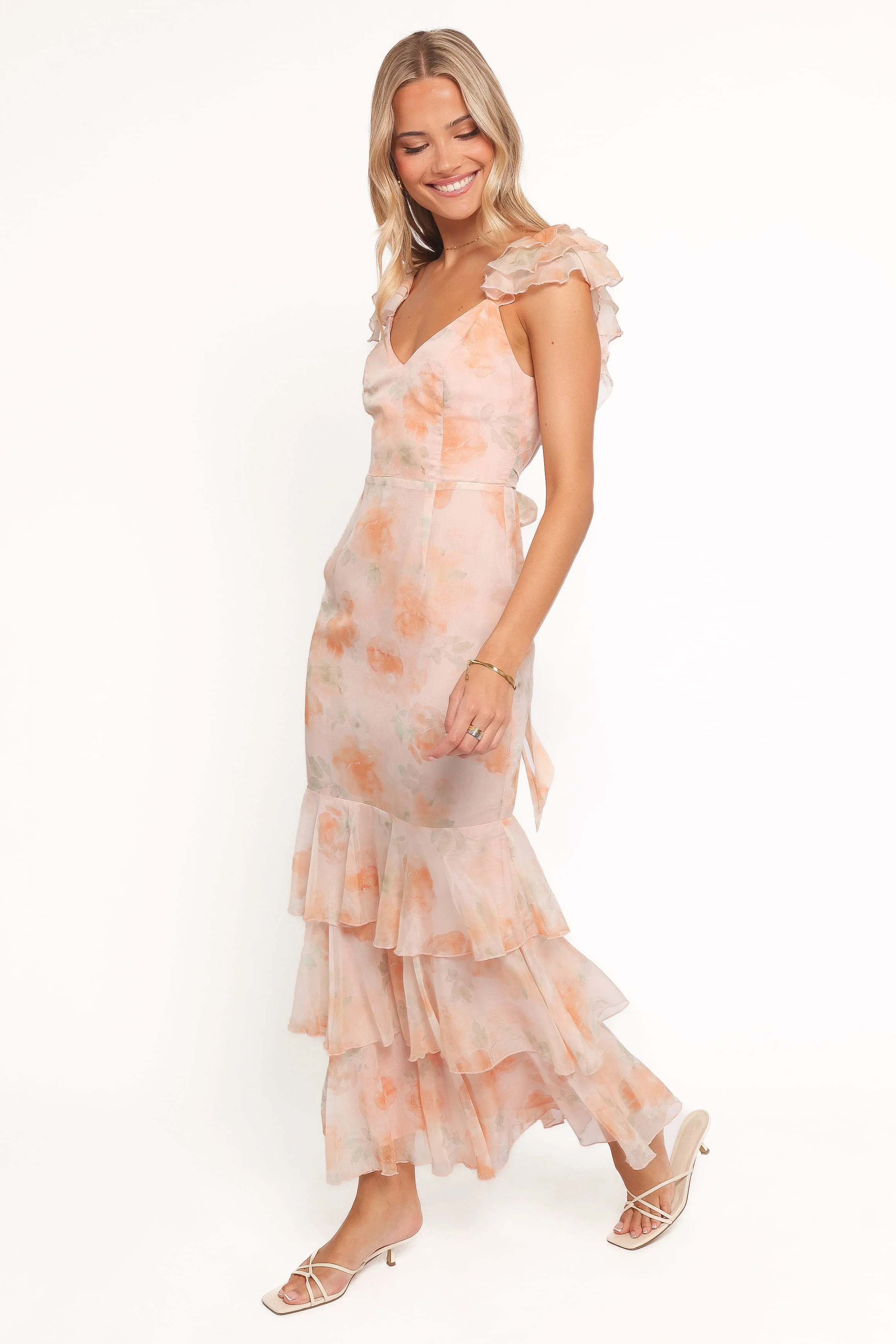 Lydia Maxi Dress - Pink Floral - Image 3
