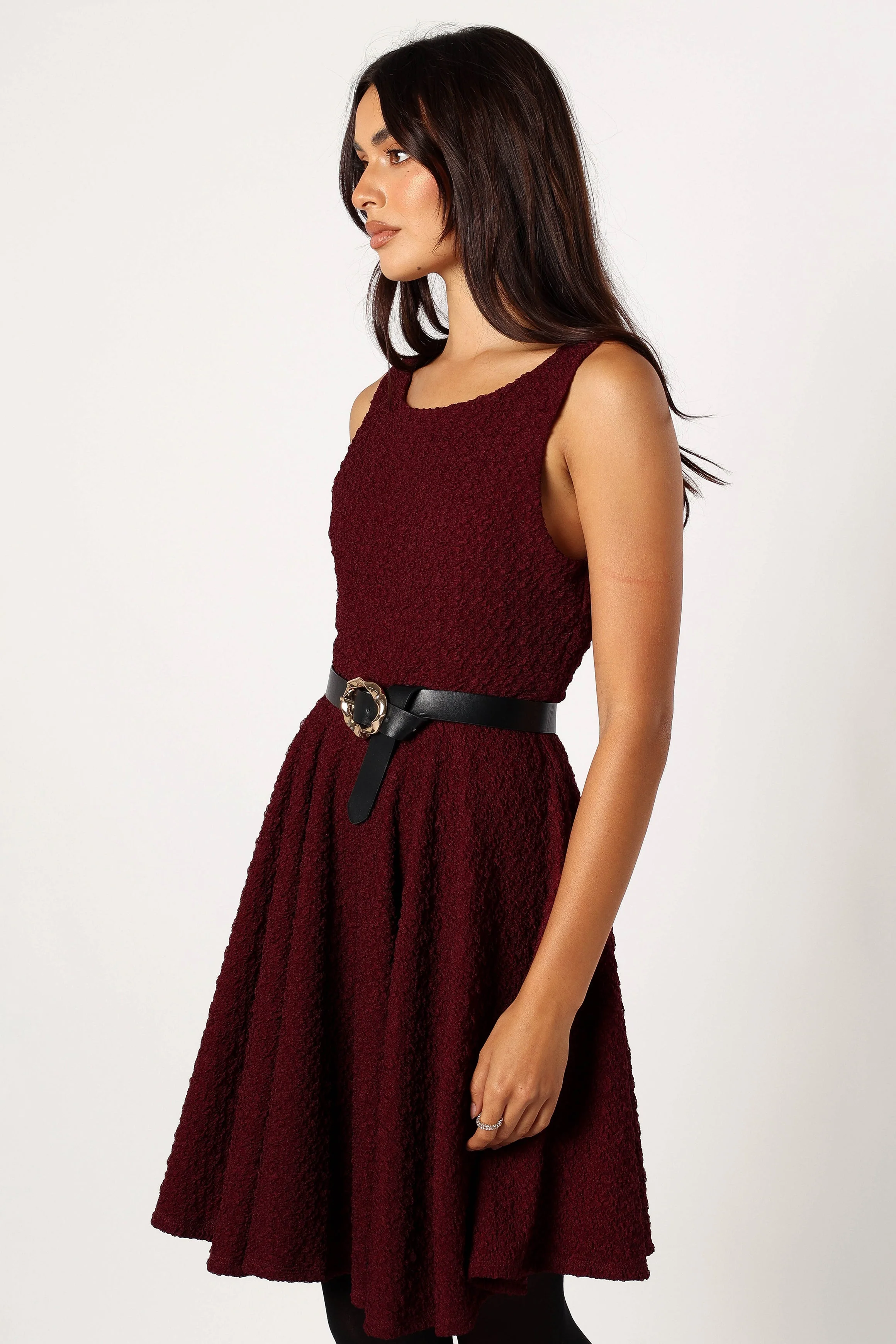 Margaret Mini Dress - Burgundy - Image 2