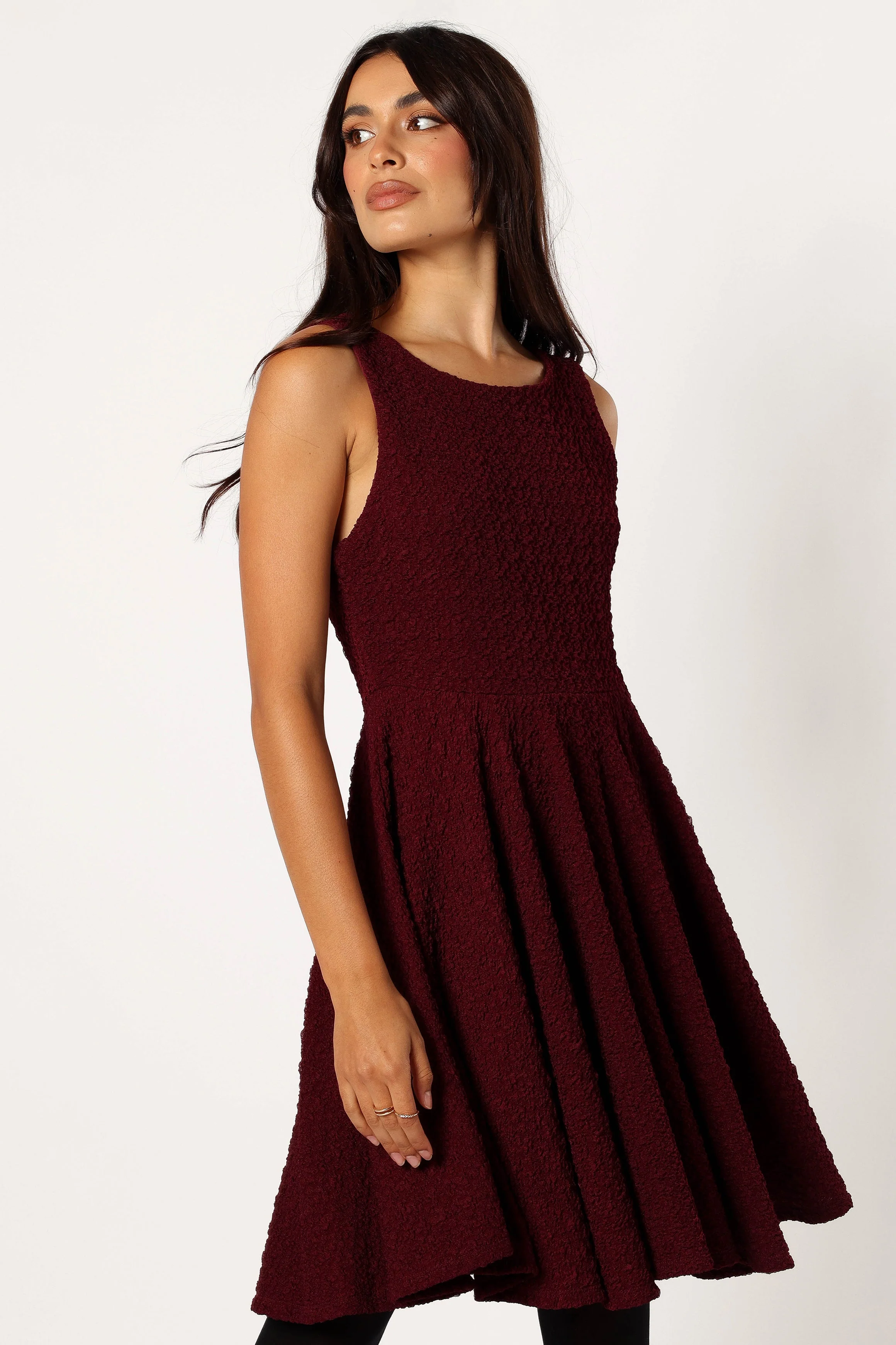 Margaret Mini Dress - Burgundy - Image 6