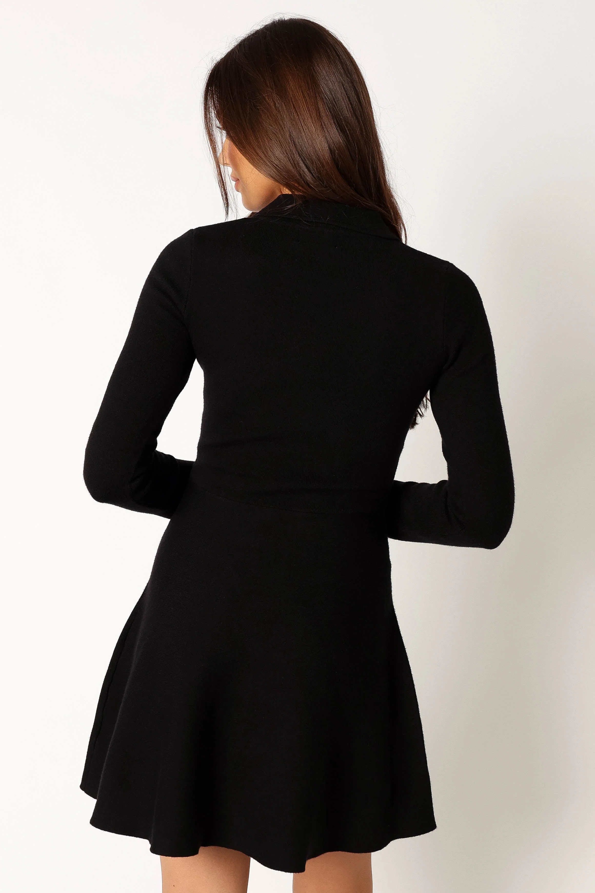 Marianne Long Sleeve Mini Dress - Black - Image 6