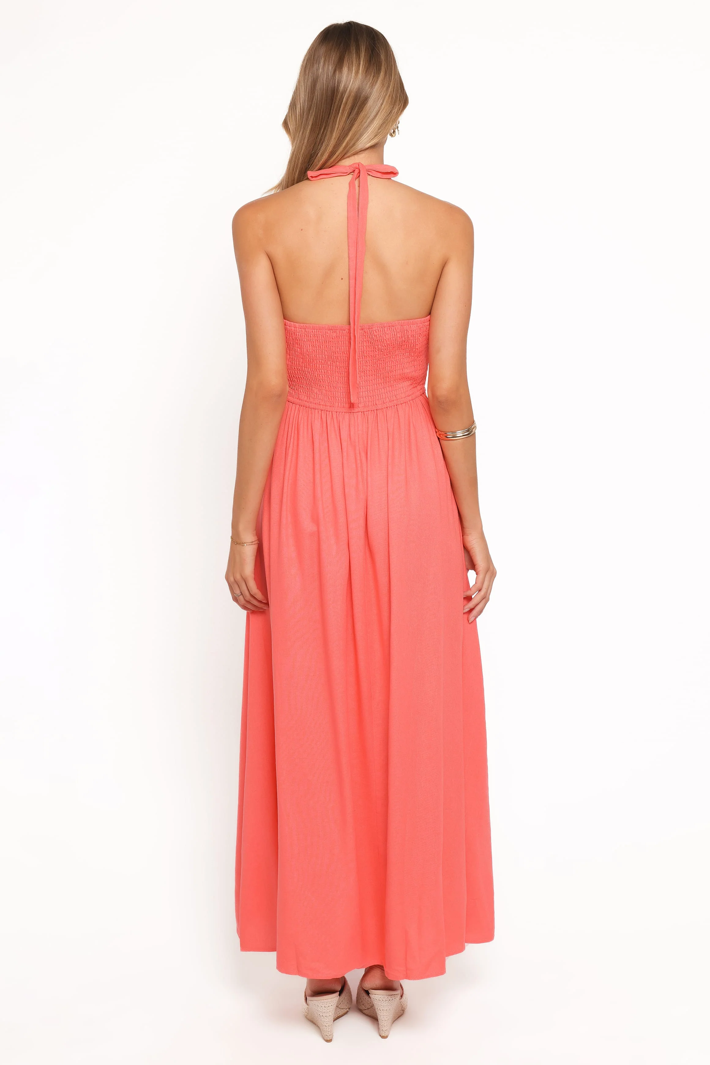 Marie Halterneck Maxi Dress - Coral - Image 4