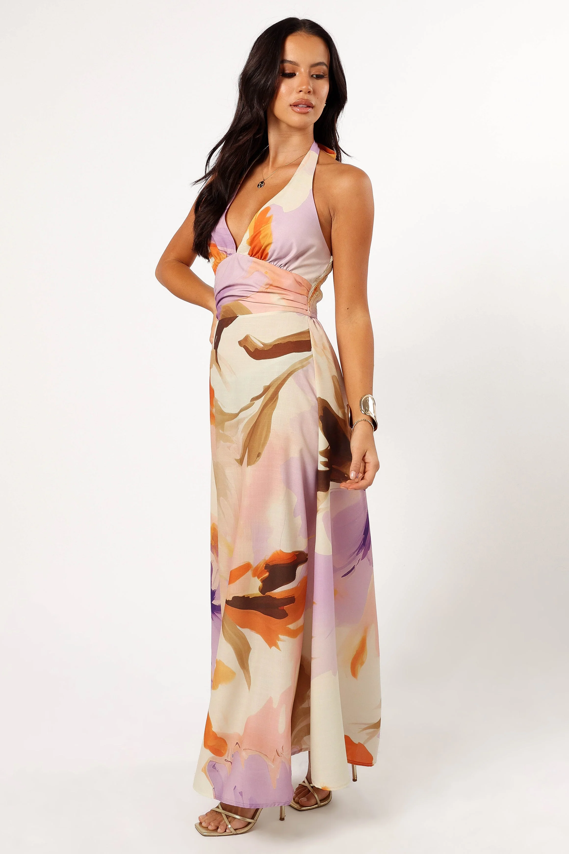 Marie Halterneck Maxi Dress - Multi - Image 5