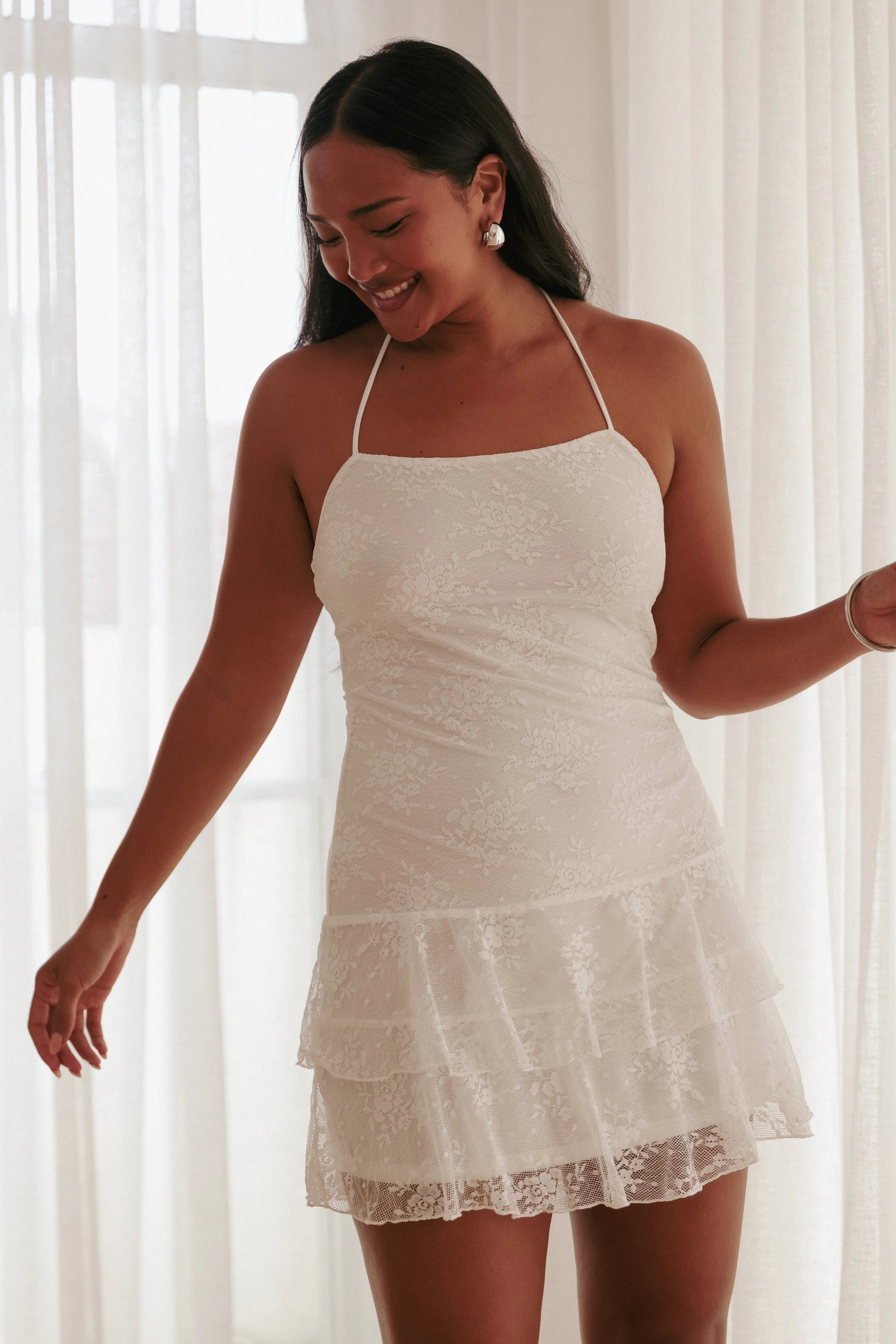 Marina Mini Dress - White - Image 9
