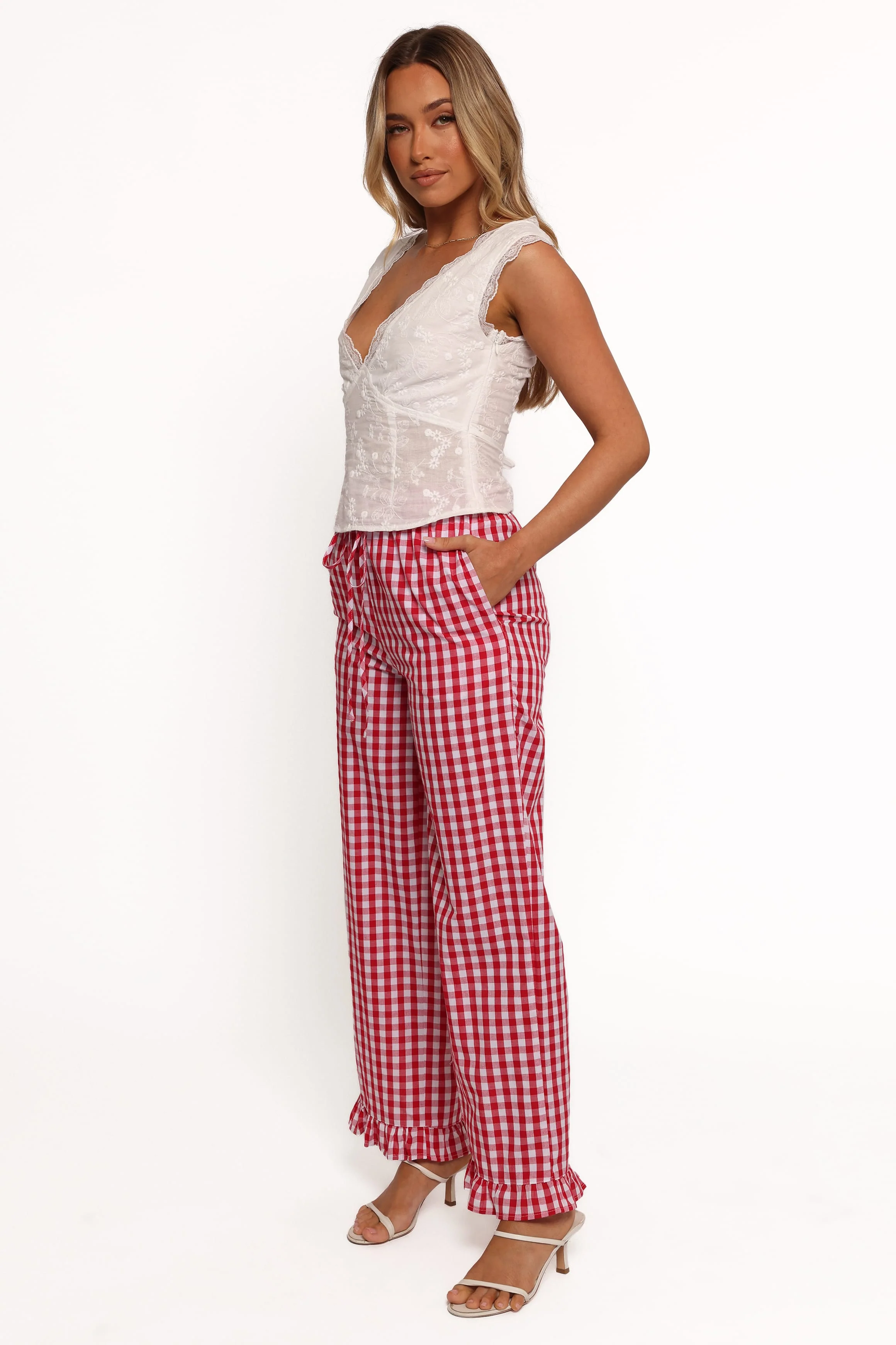 Marina Pant - Red Gingham - Image 4