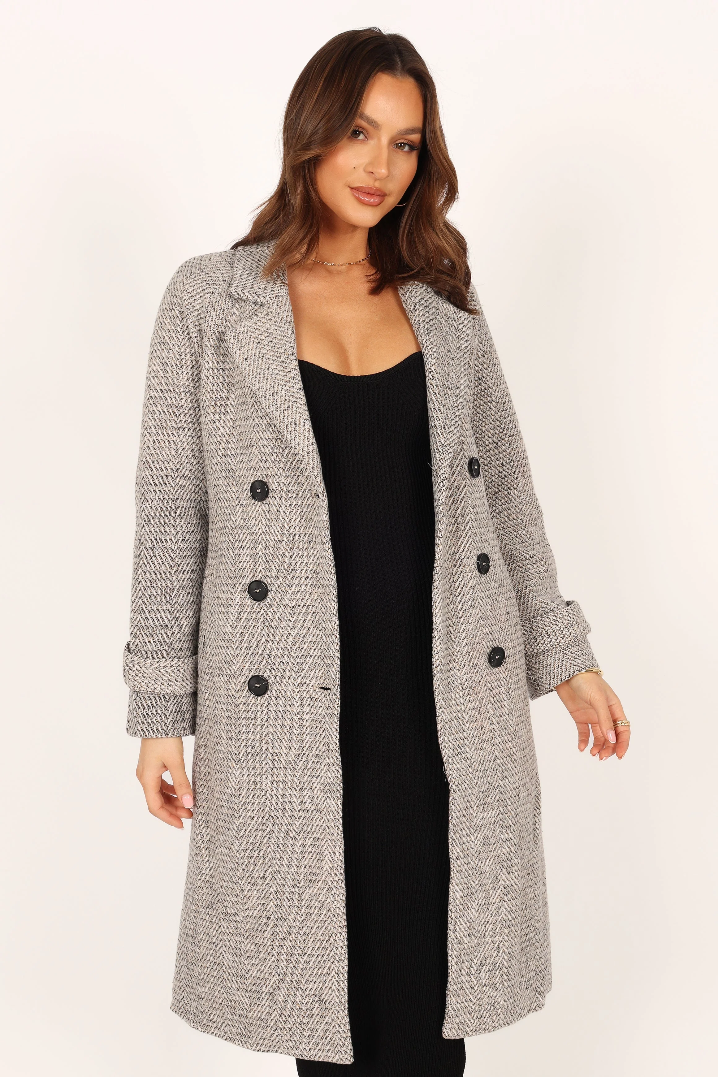 Matilda Tweed Coat - Grey - Image 10