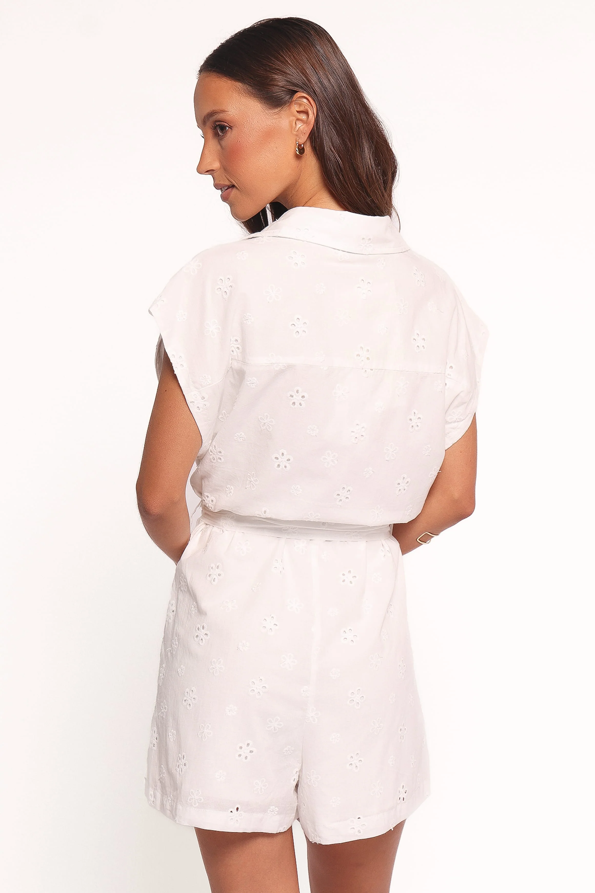 Matisse Eyelet Playsuit - White - Image 5