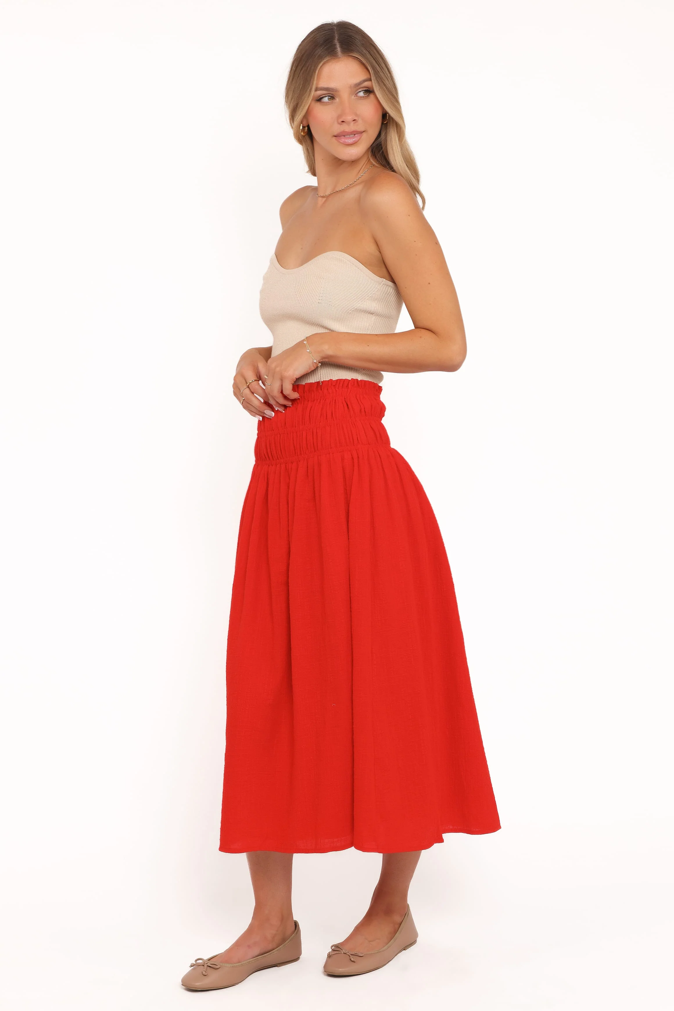 Mattea Maxi Skirt - Red - Image 4