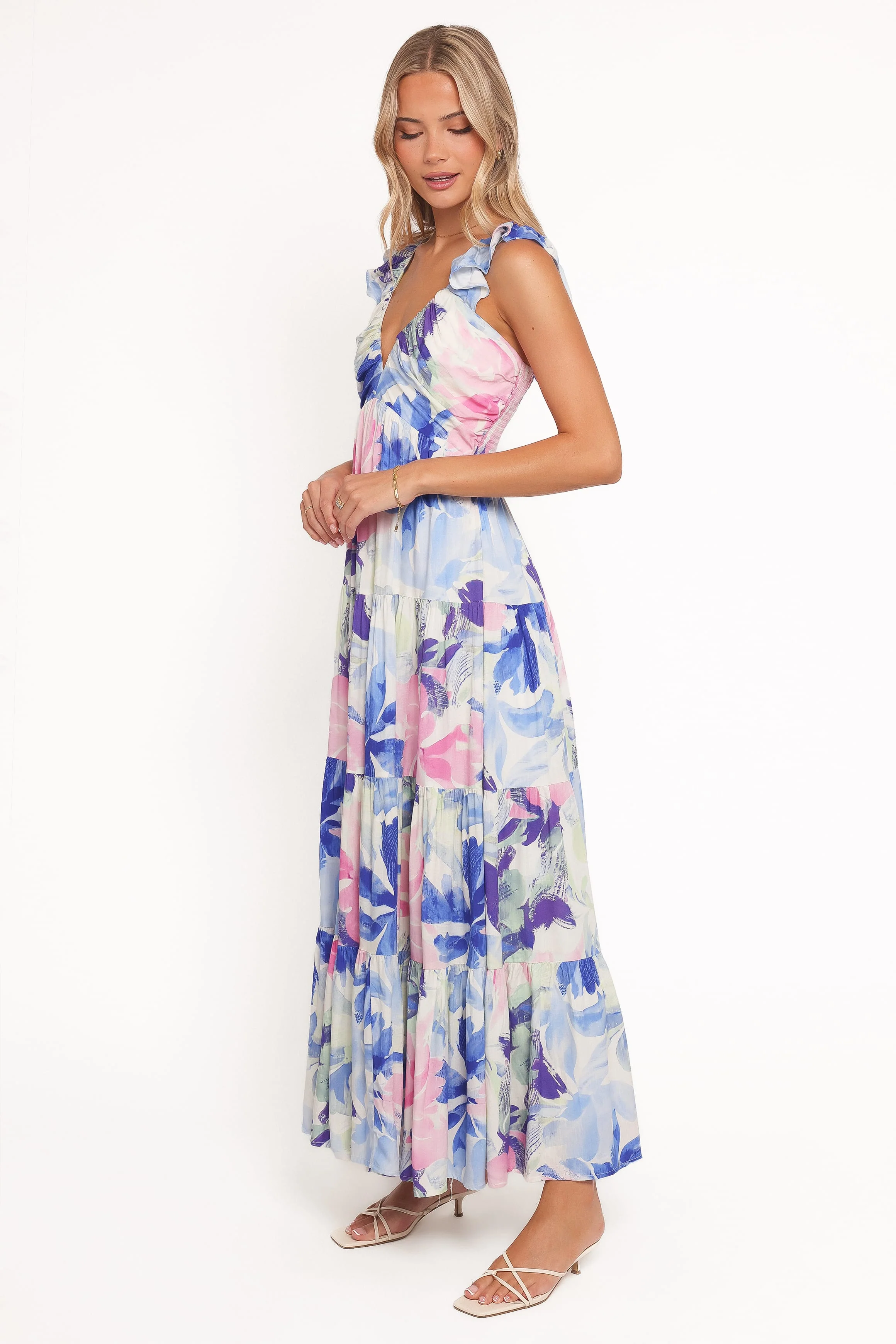 Matteah Maxi Dress - Blue Floral - Image 3