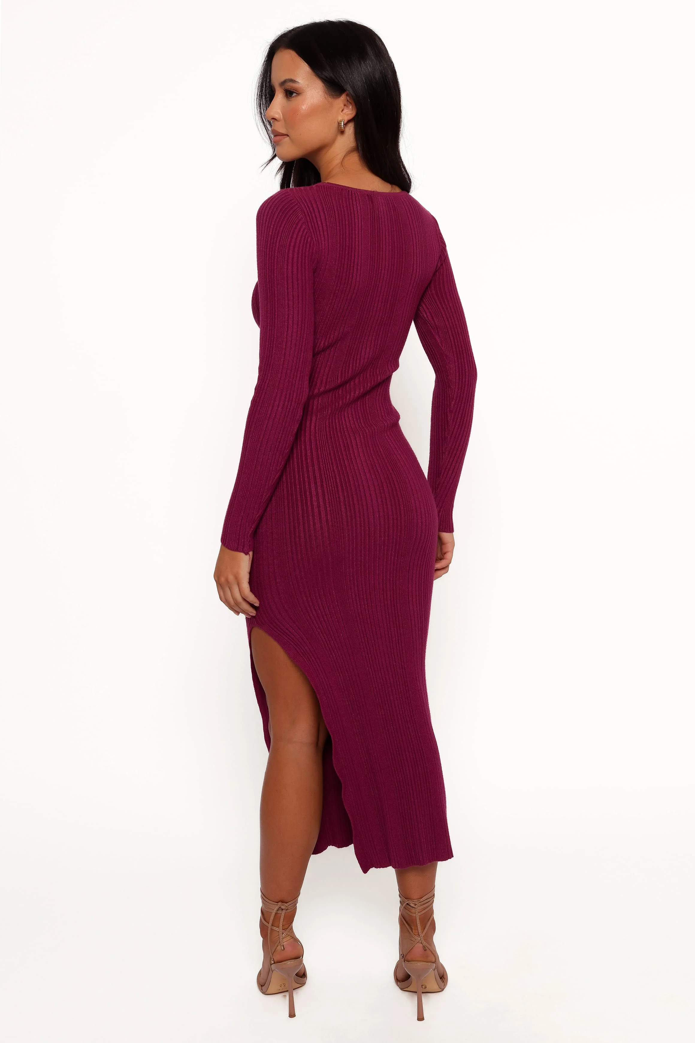 Mattie Long Sleeve Maxi Dress - Plum - Image 4