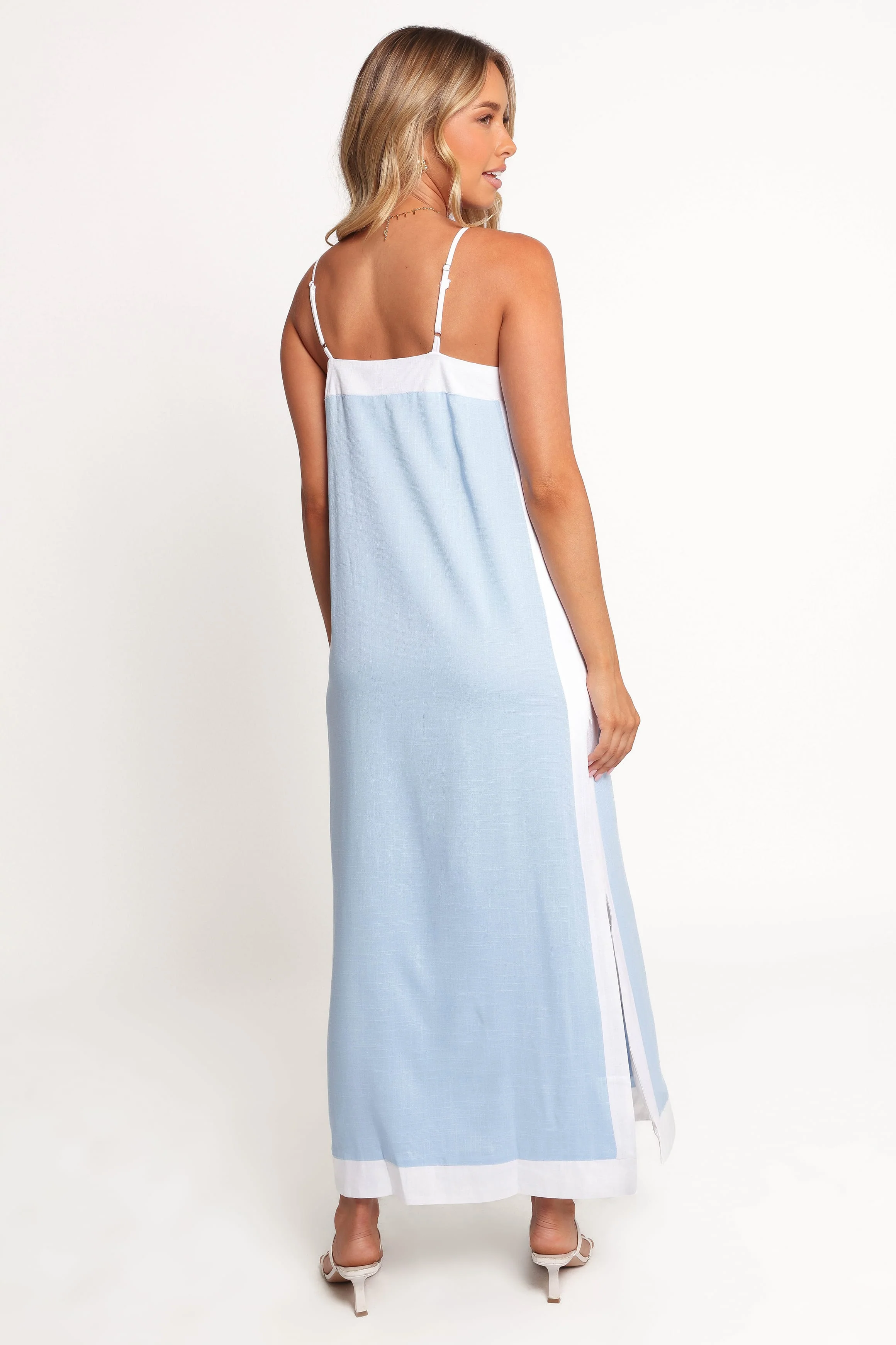 Melanie Maxi Dress - Blue/White - Image 3