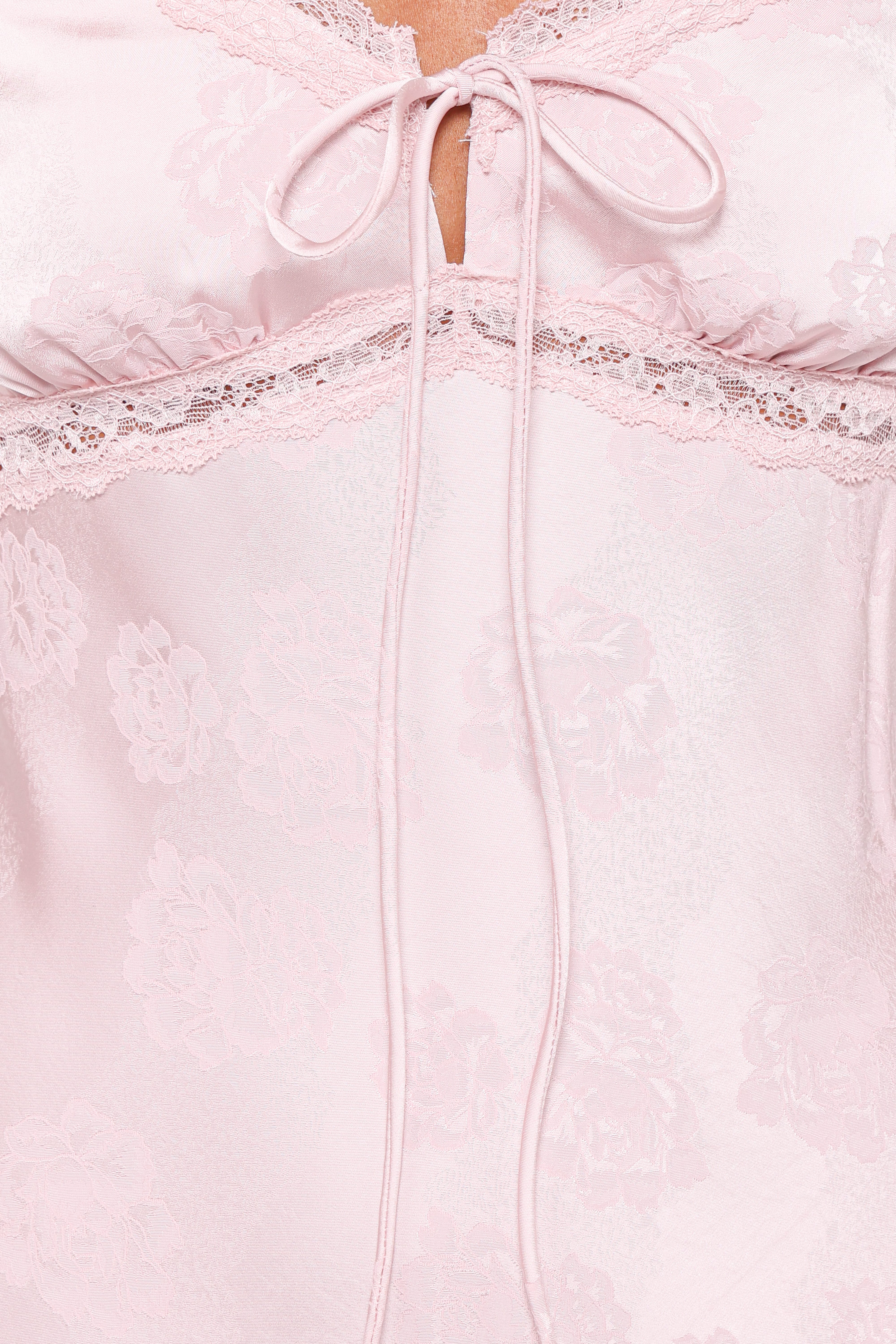 Melita Lace Maxi Dress - Pink - Image 5