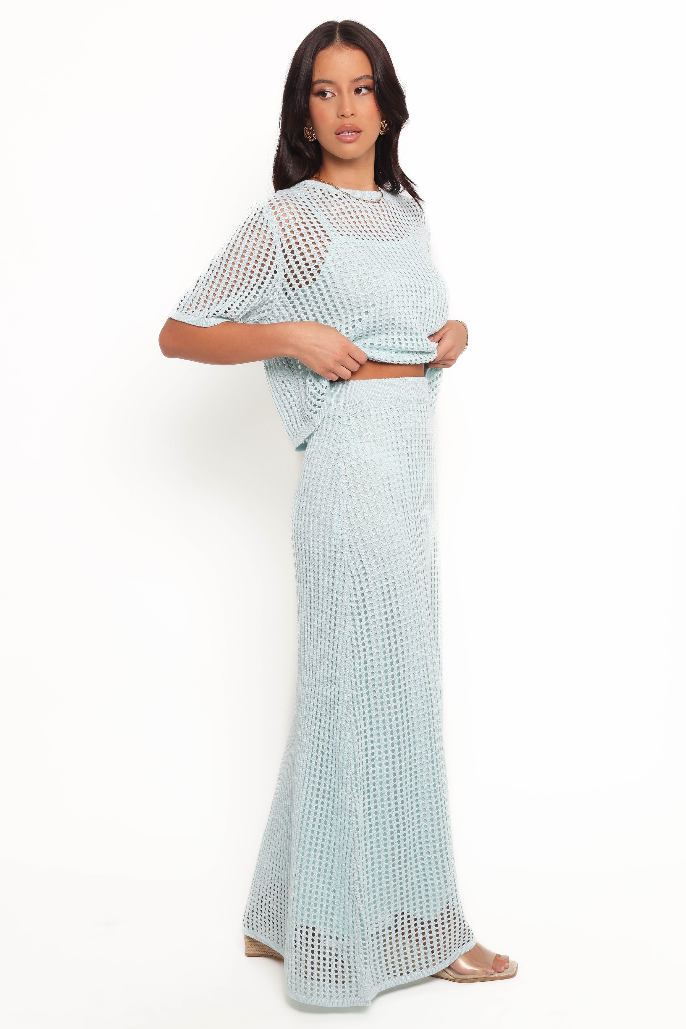 Meriah Knit Skirt Set - Light Blue - Image 7