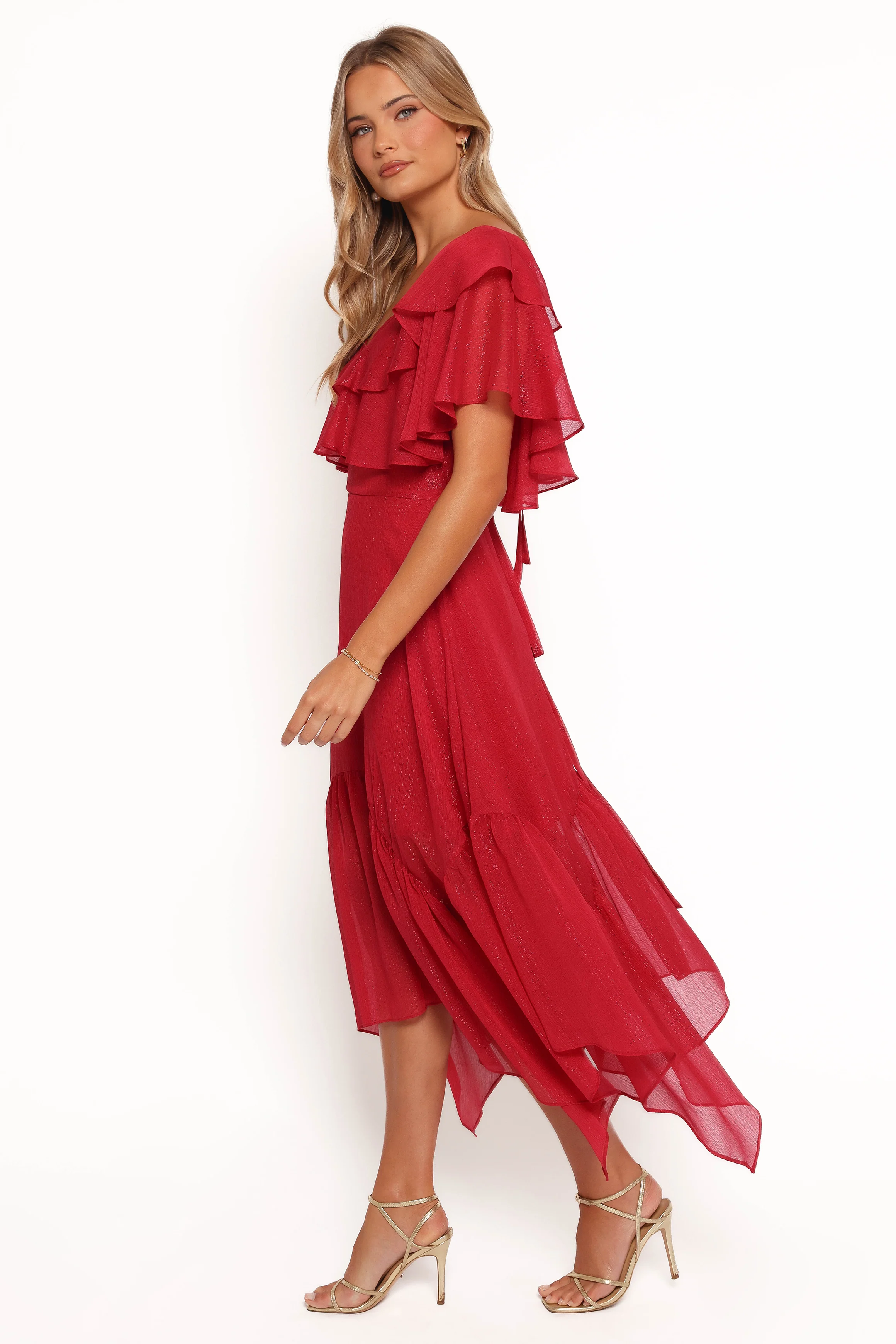 Merida Midi Dress - Red - Image 5