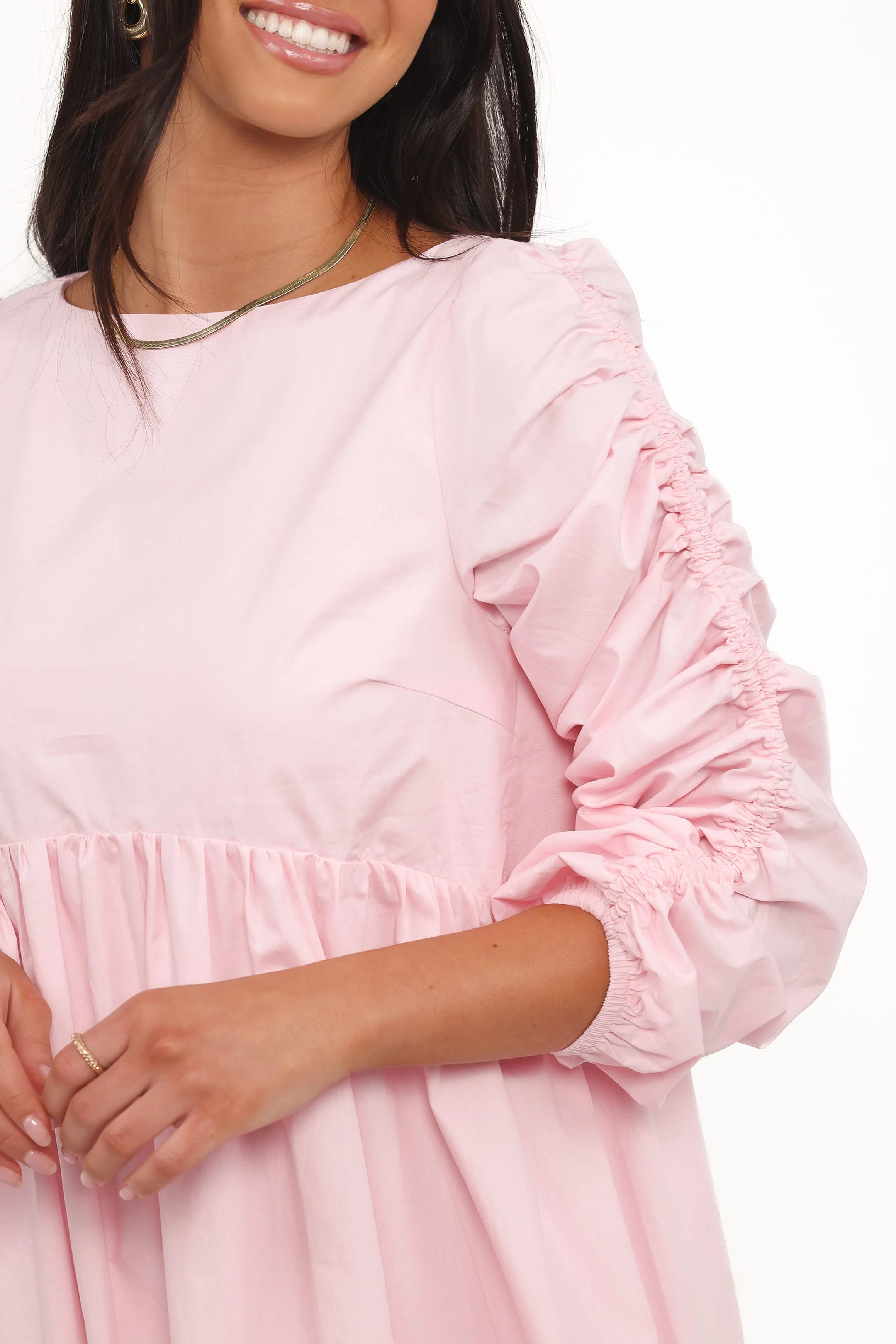 Micaela Long Sleeve Mini Dress - Pink - Image 3