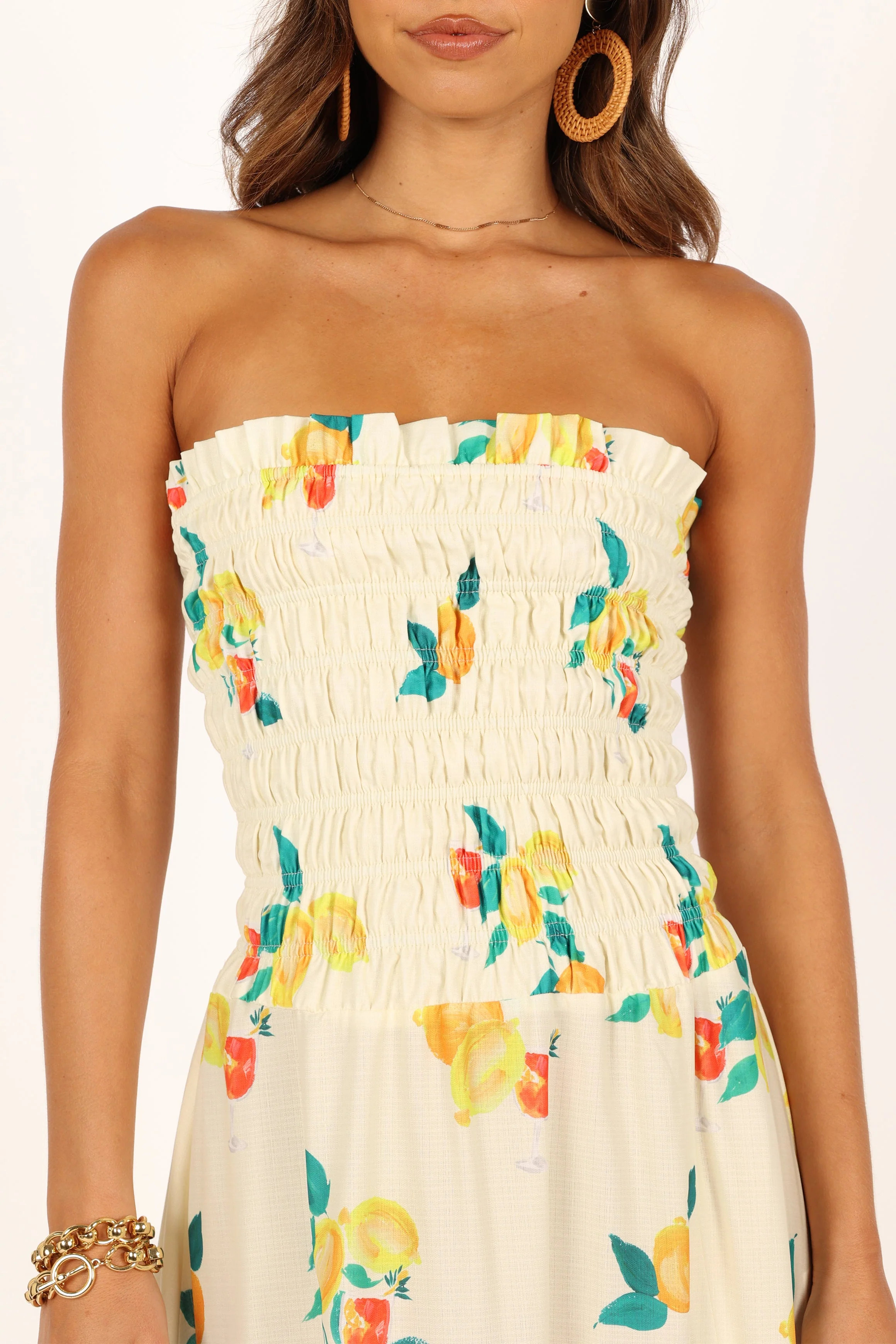 Mikaela Maxi Dress - Lemon Print - Image 4