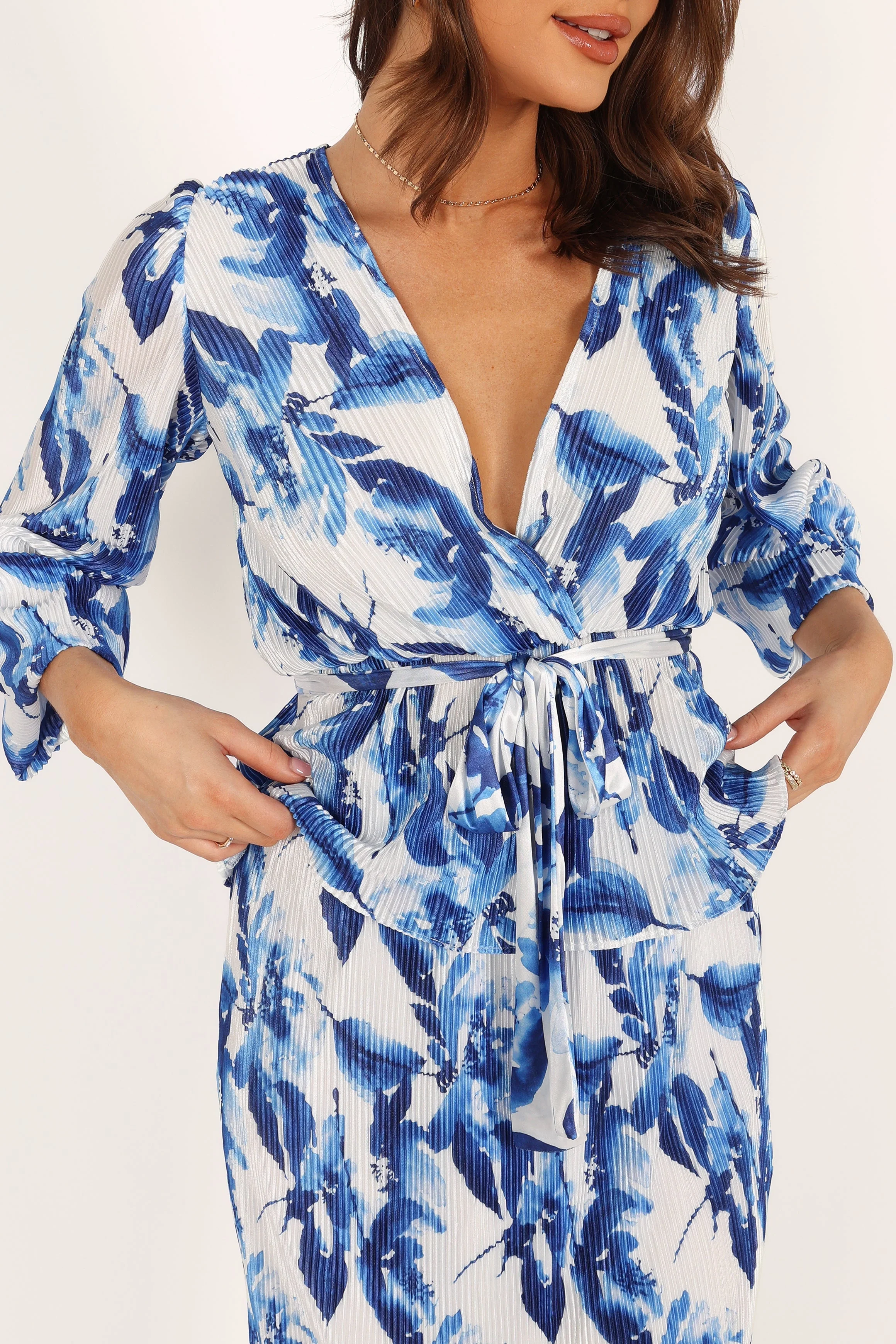 Minelli Pleat Top - Blue - Image 14