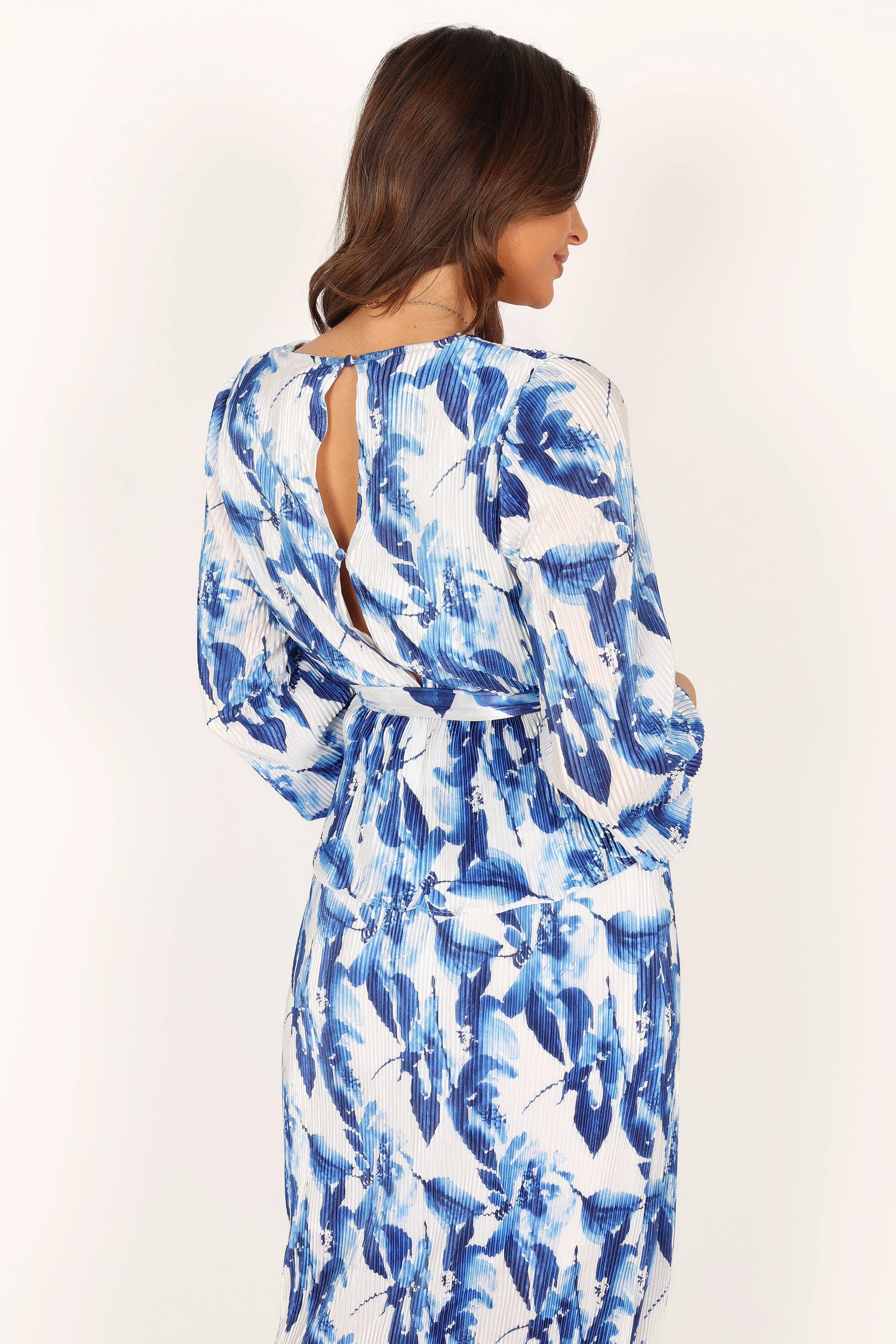Minelli Pleat Top - Blue - Image 3