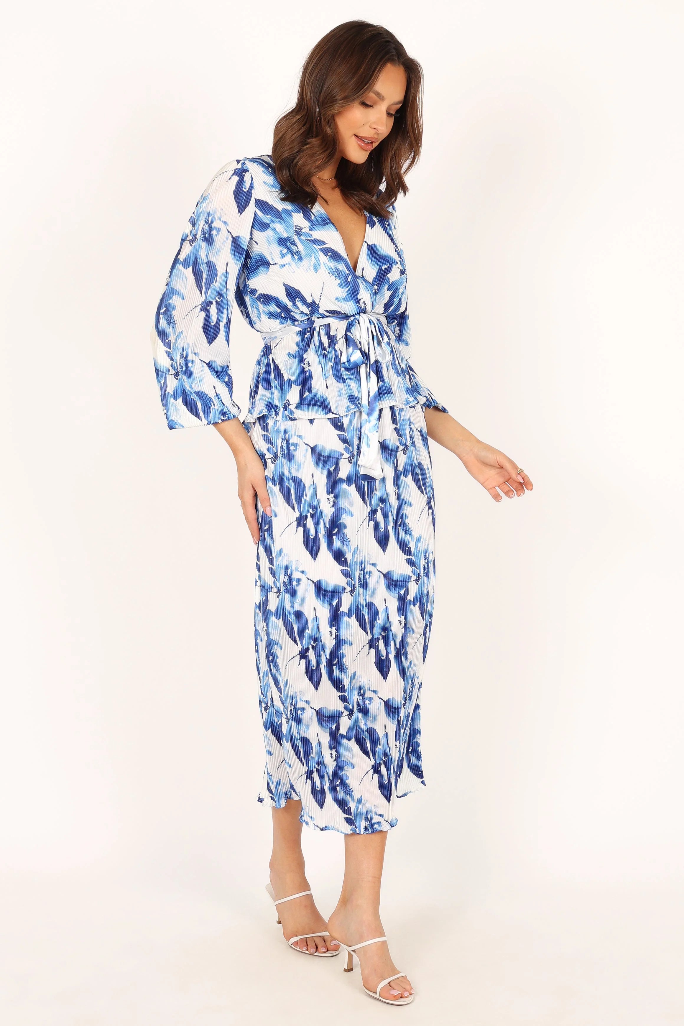 Minelli Pleat Top - Blue - Image 5