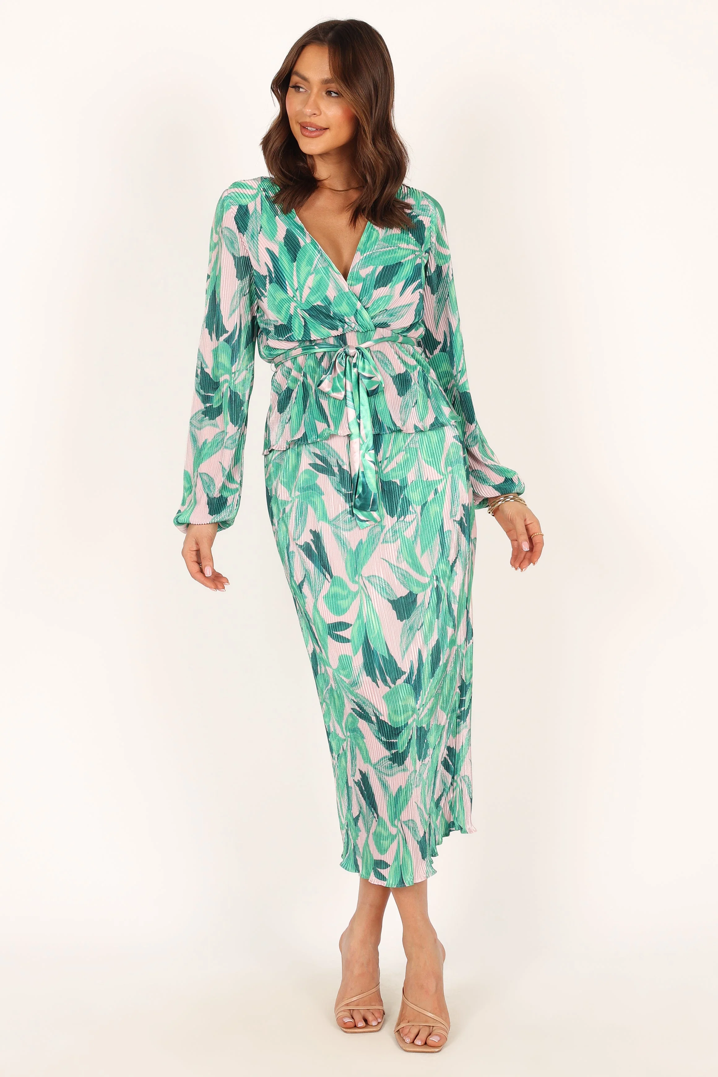 Minelli Pleat Top - Green - Image 4