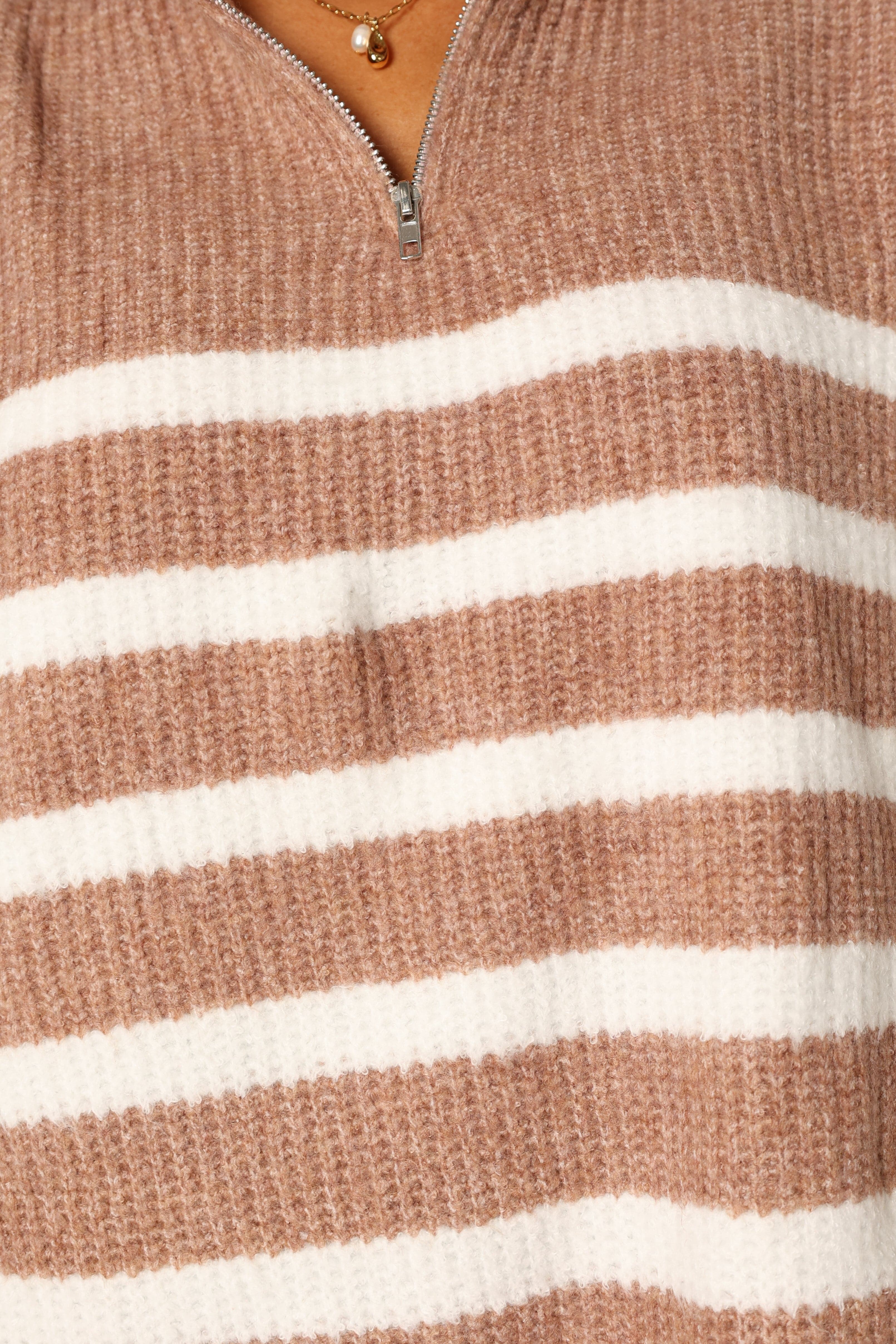 Miranda Knit Sweater - Taupe - Image 10