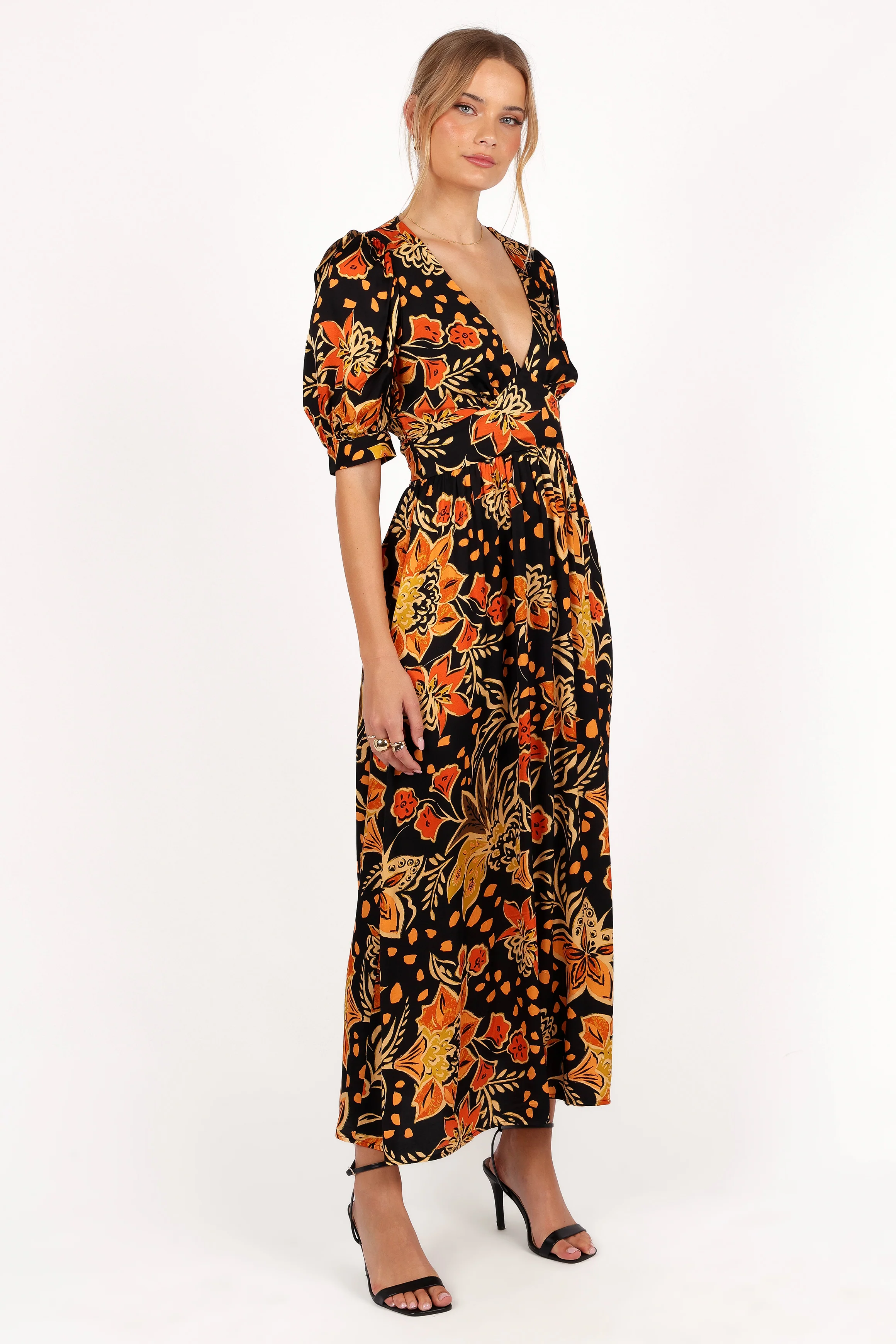 Nadalyn Midi Dress - Black/Multi - Image 4