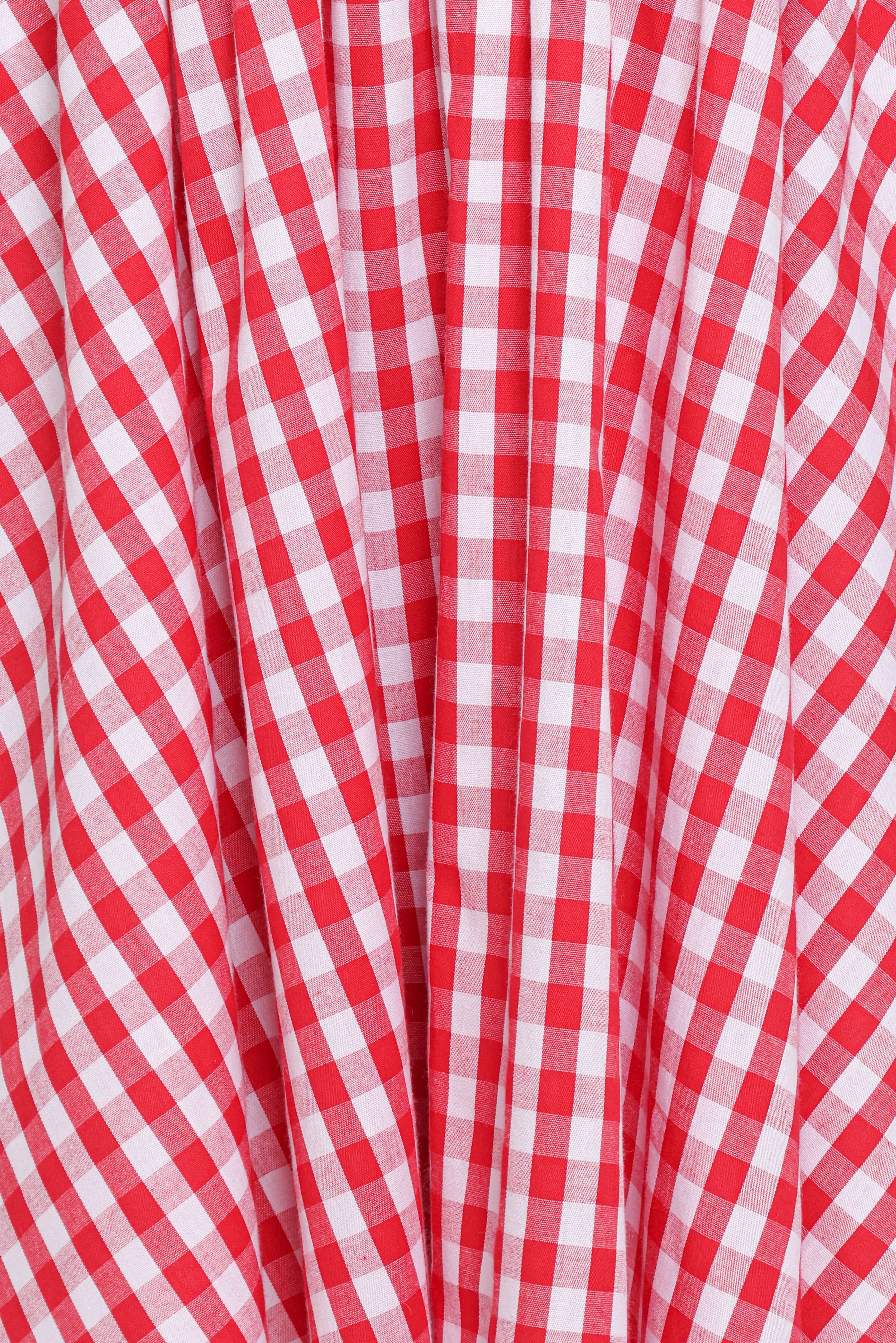 Naima Mini Dress - Red Gingham - Image 6