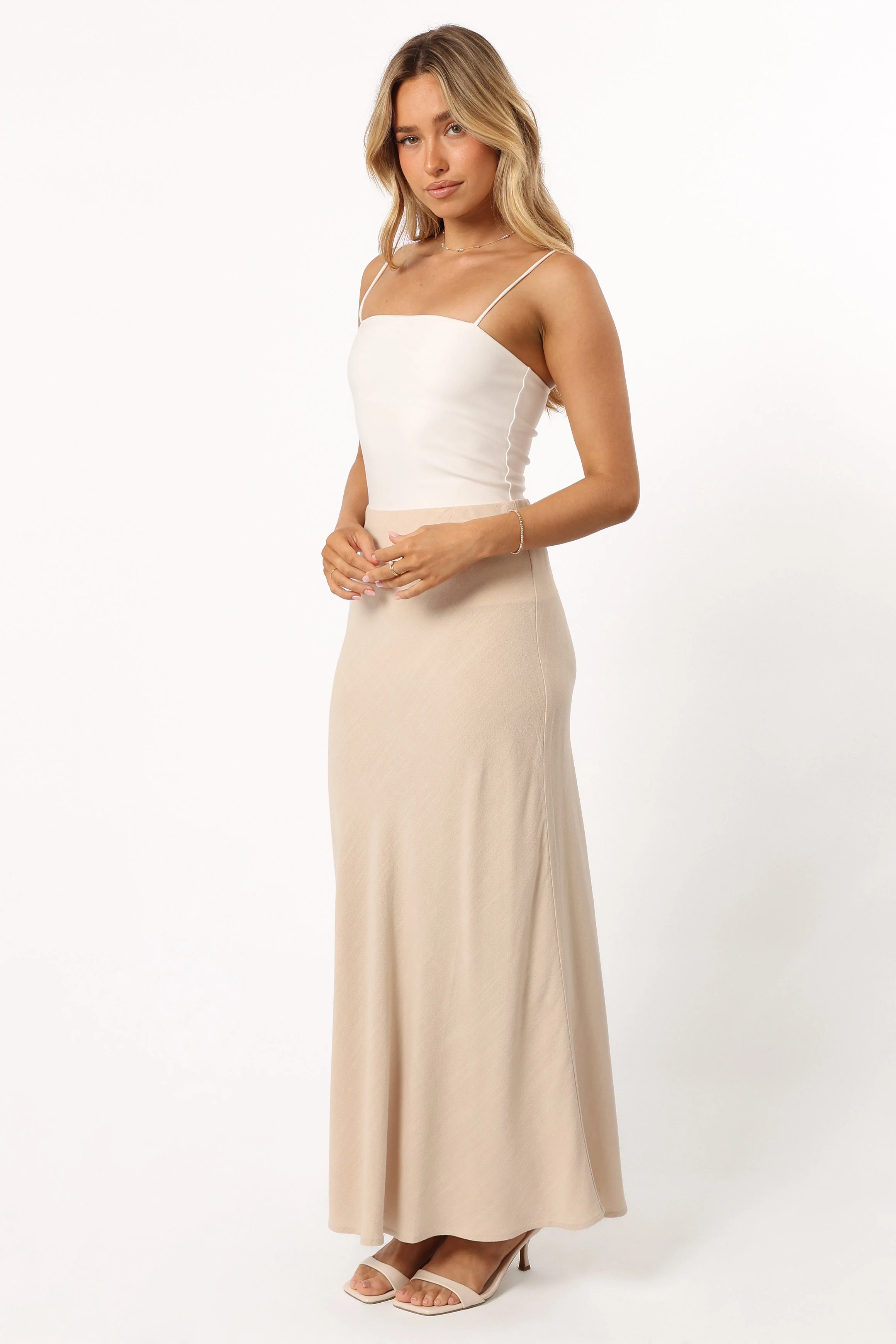 Nelle Midi Skirt - Oatmeal - Image 5