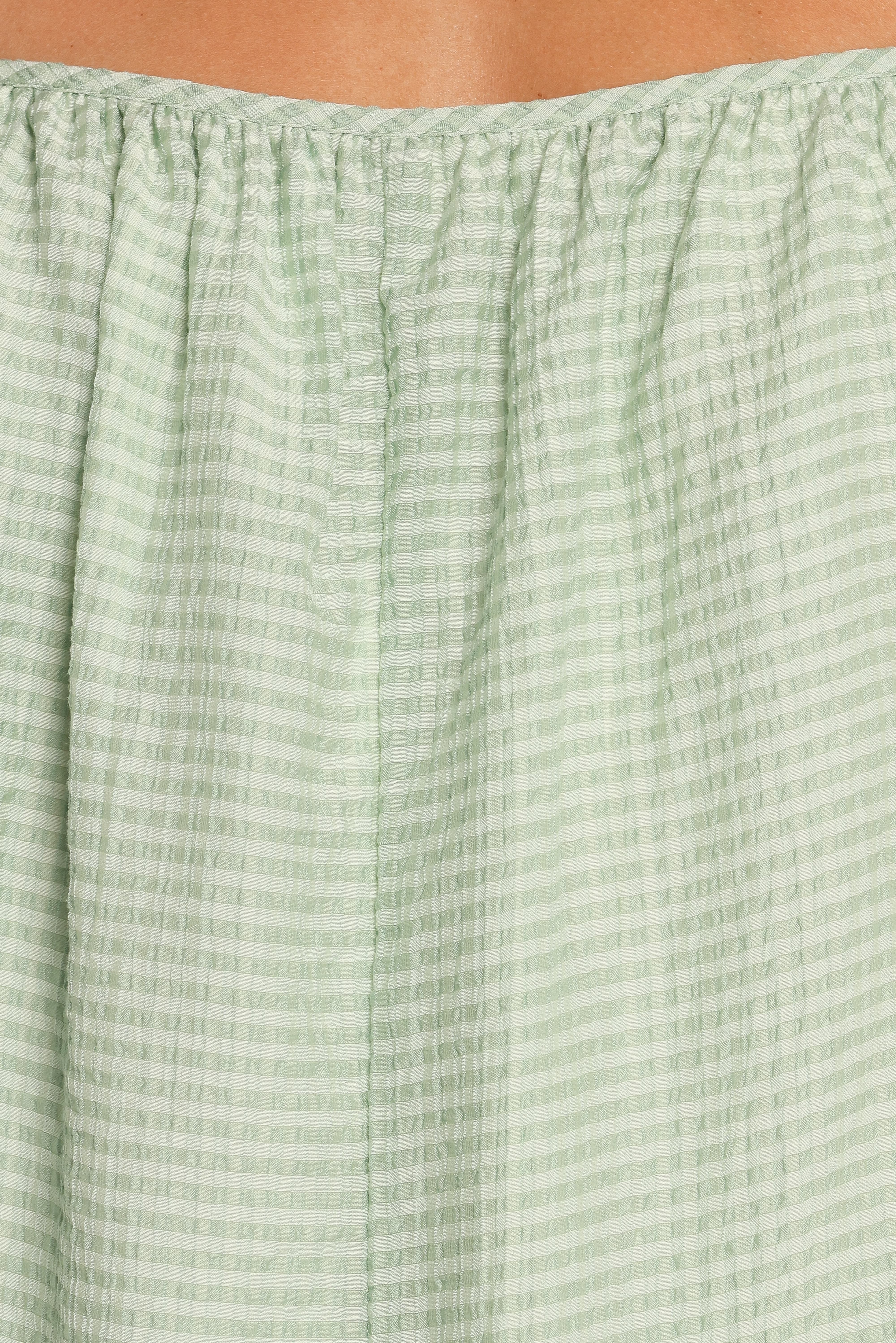 Neva Playsuit - Green Gingham - Image 8